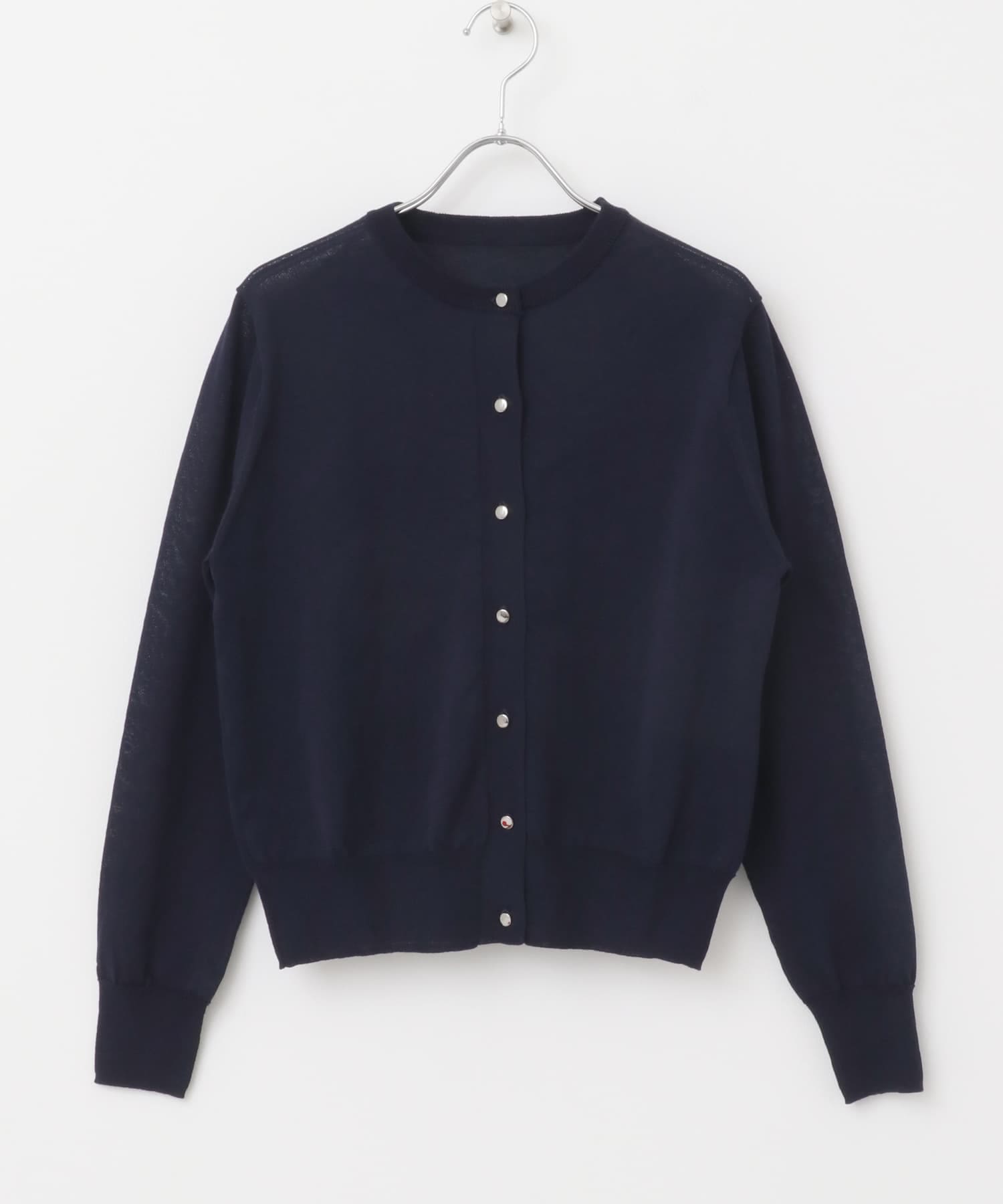 ウォッシャブルショートカーディガン D/NAVY FREE