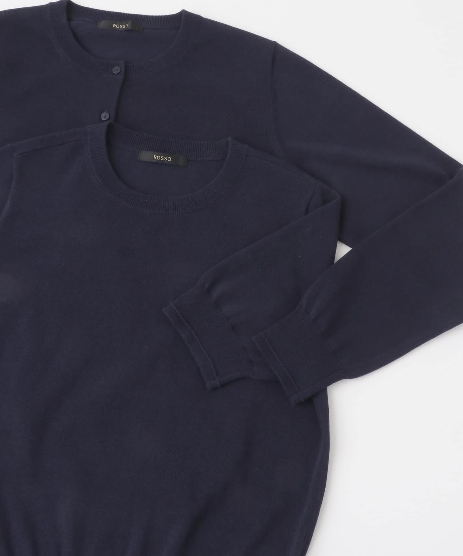 『WEB限定』吸水速乾ニットアンサンブル NAVY FREE
