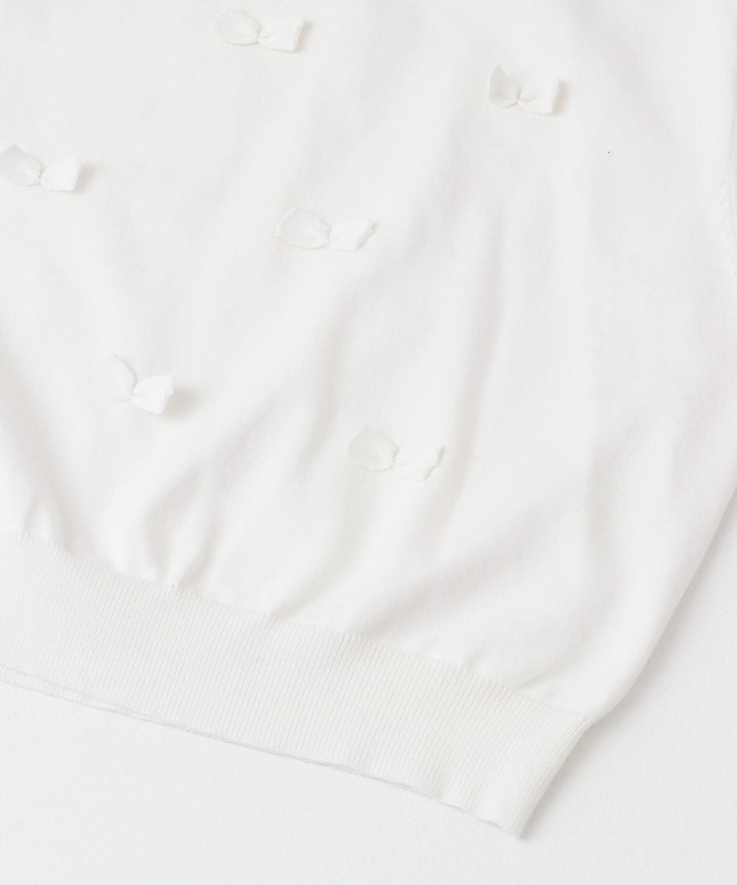 F by ROSSO　リボンモチーフニット OFF WHITE FREE