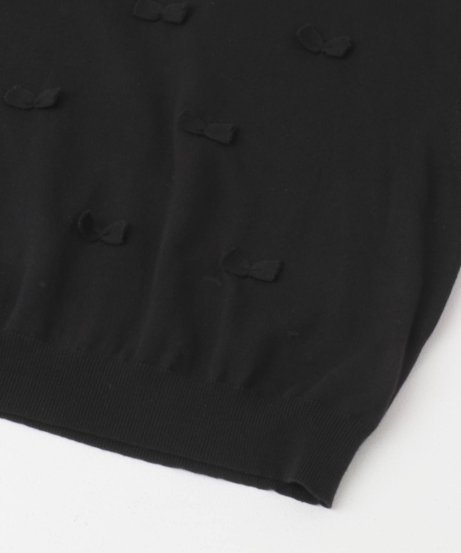 F by ROSSO　リボンモチーフニット BLACK FREE