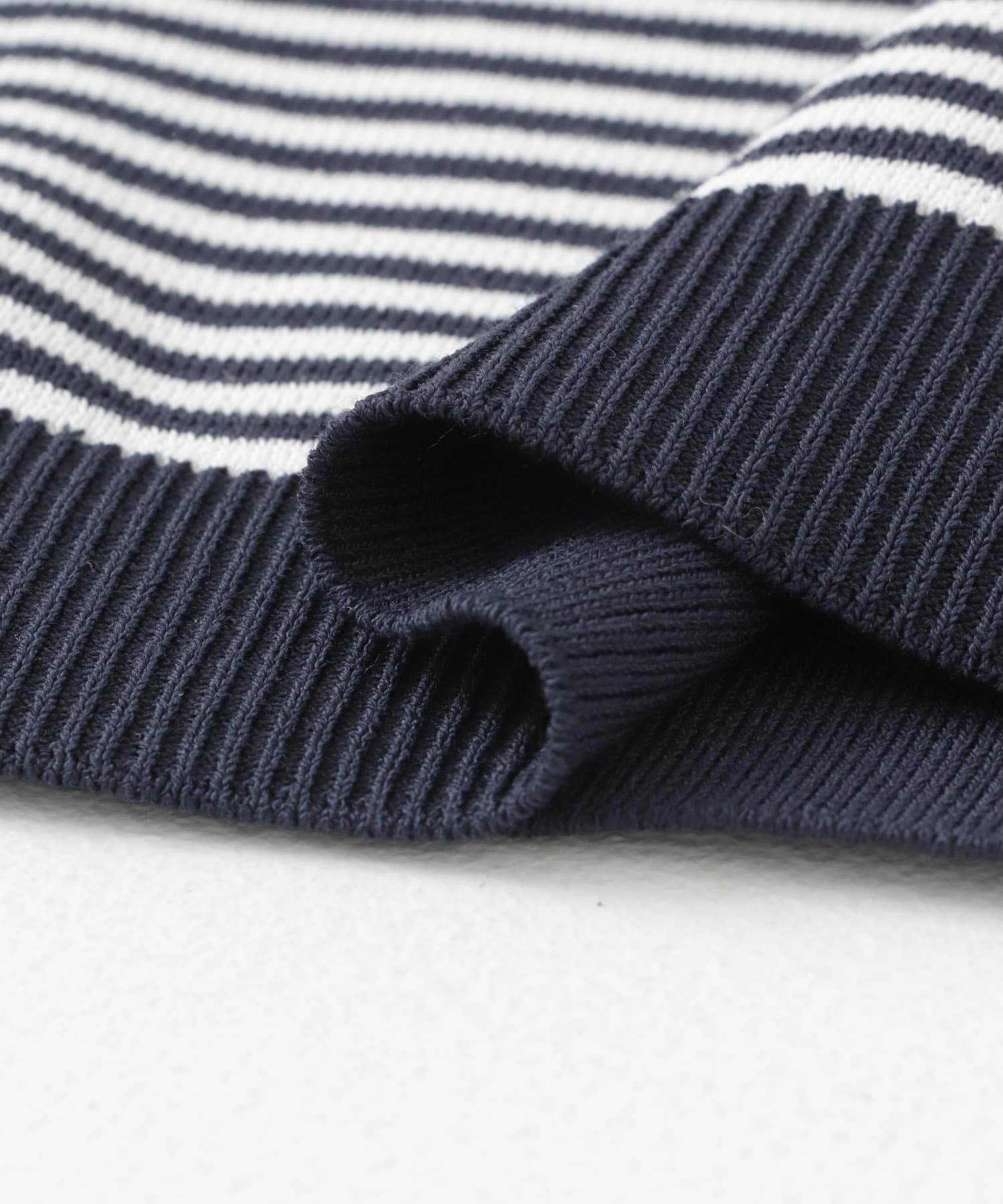 F by ROSSO　ウォッシャブルミラノリブアメスリニット NAVY×OW FREE
