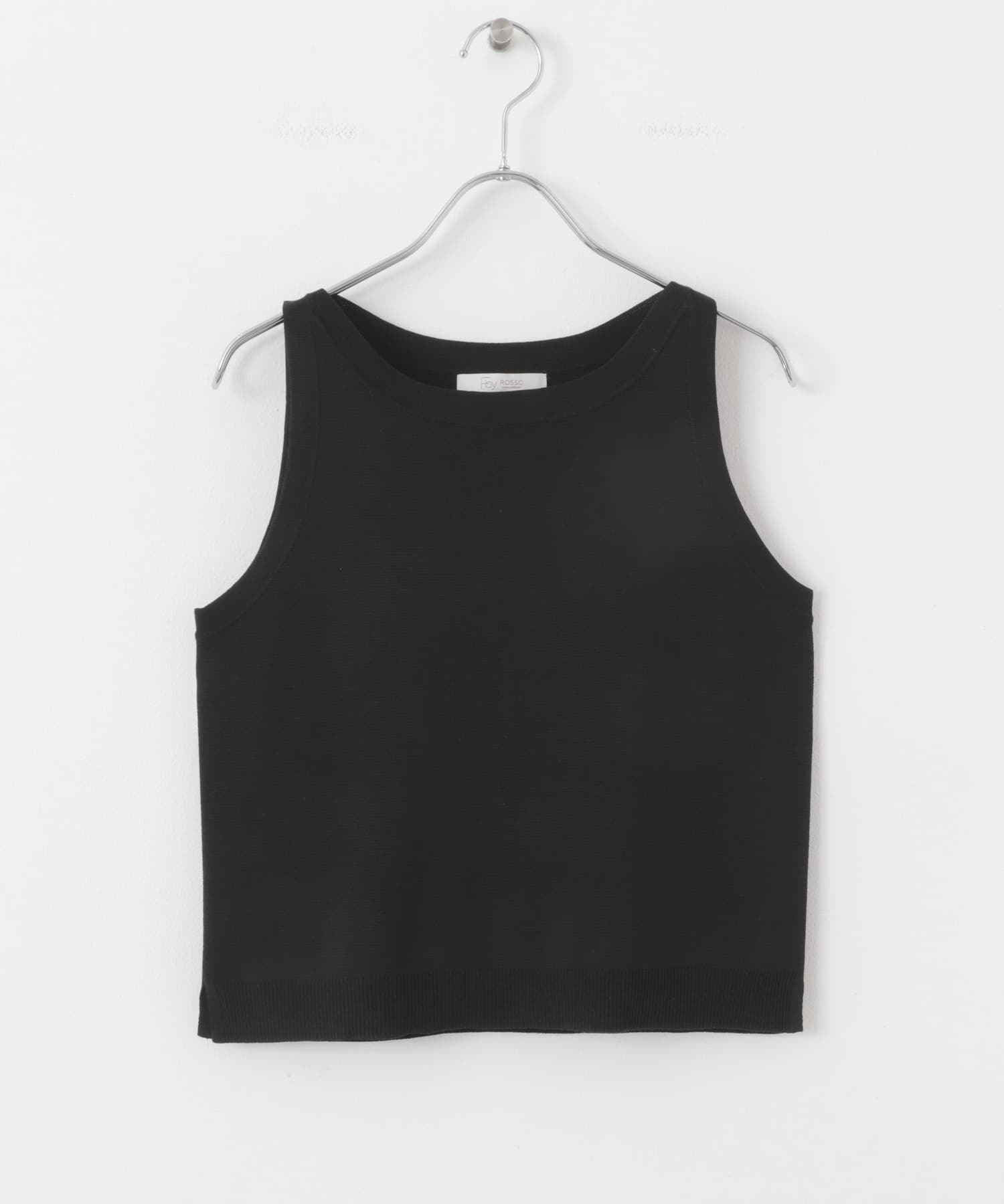 F by ROSSO　ウォッシャブルミラノリブアメスリニット BLACK FREE