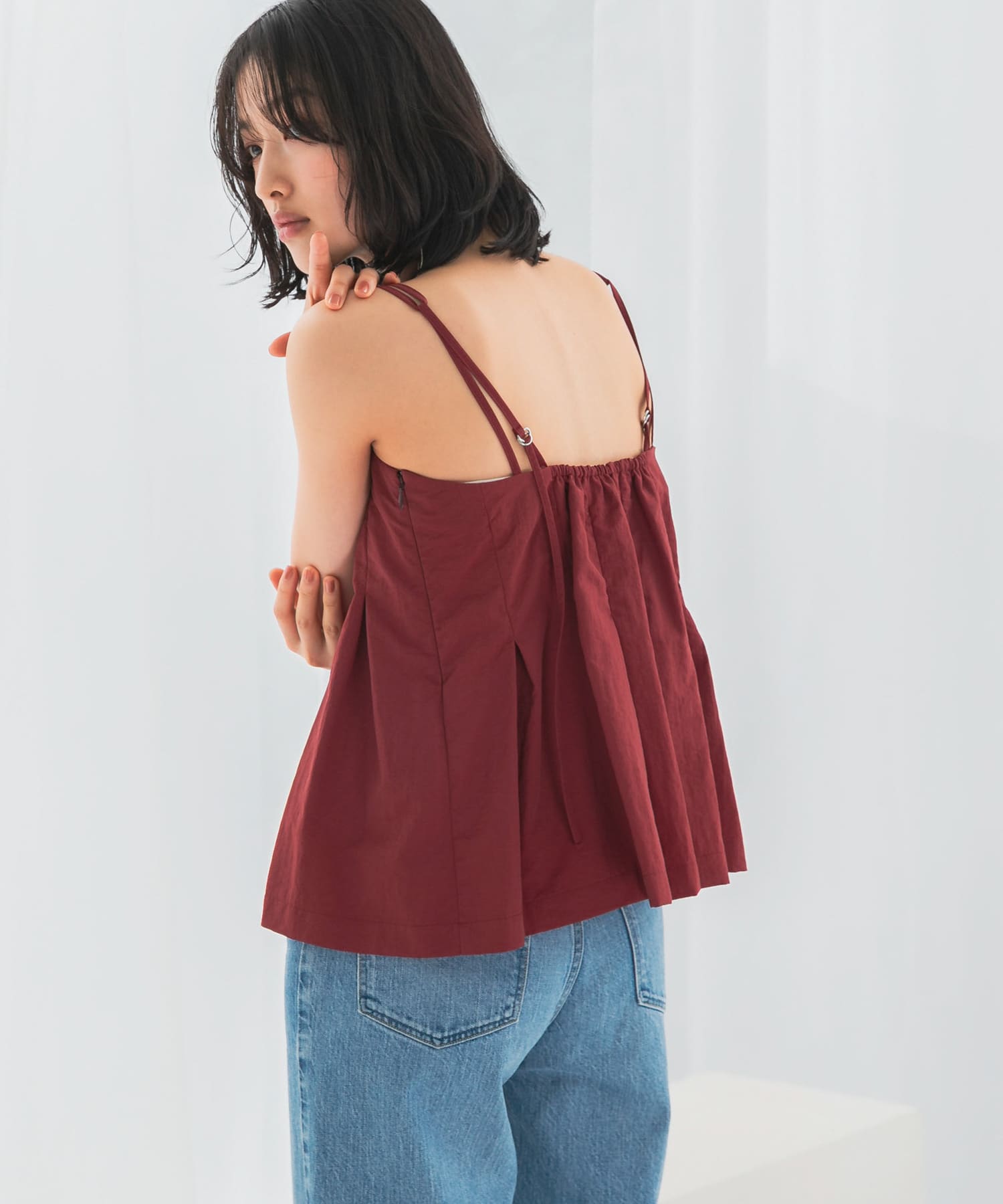 撥水UVデザインタックキャミソール