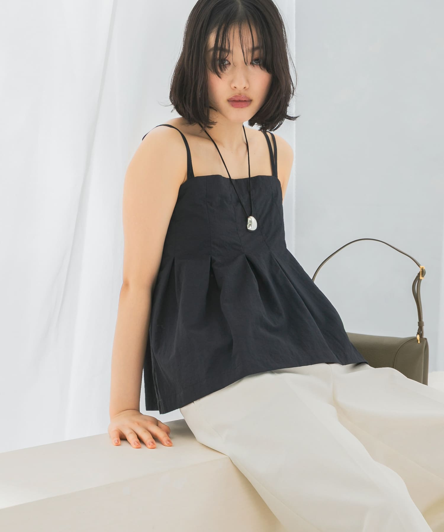 撥水UVデザインタックキャミソール