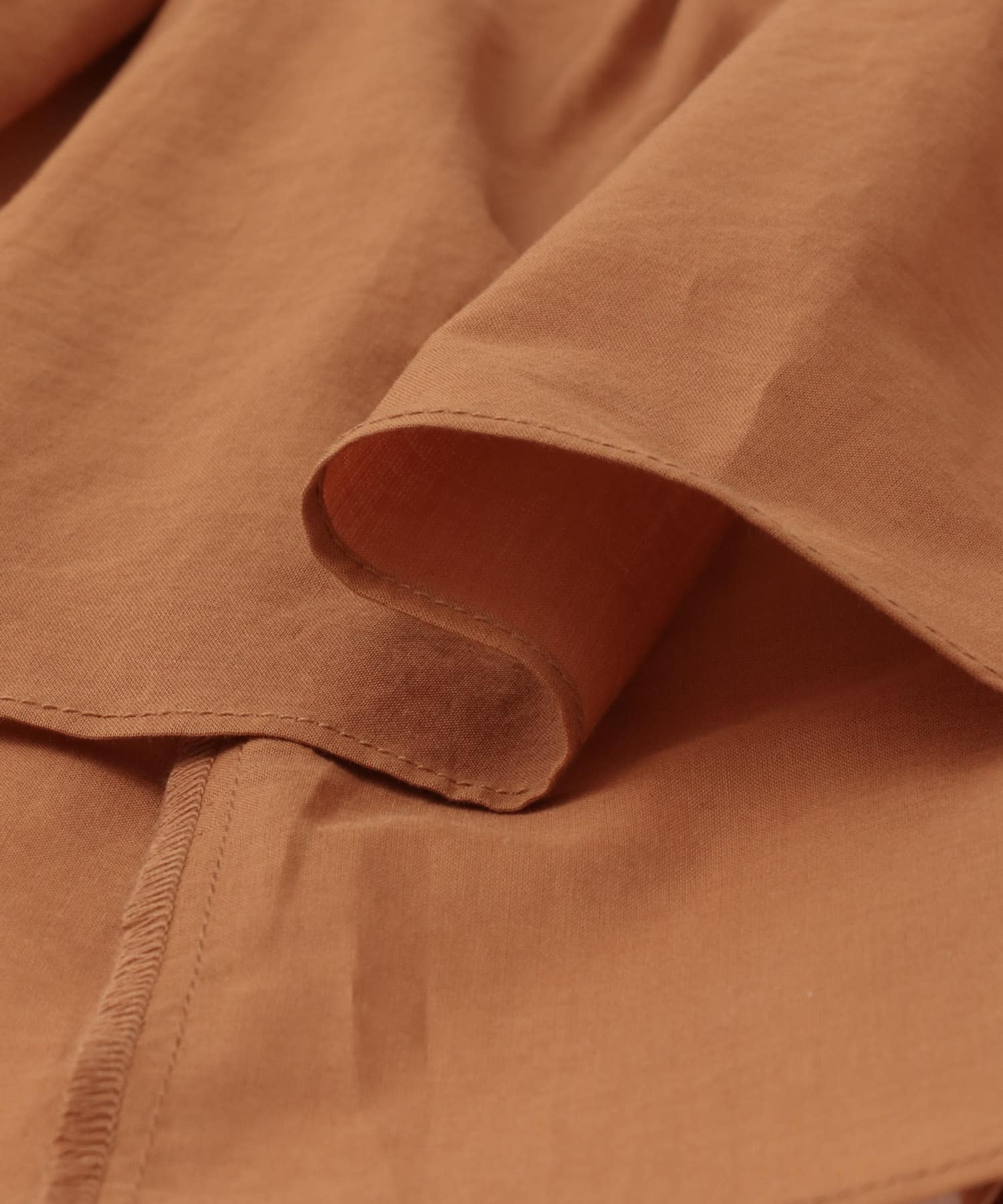 F by ROSSO　コットンボイル切替ギャザーブラウス L/BROWN FREE