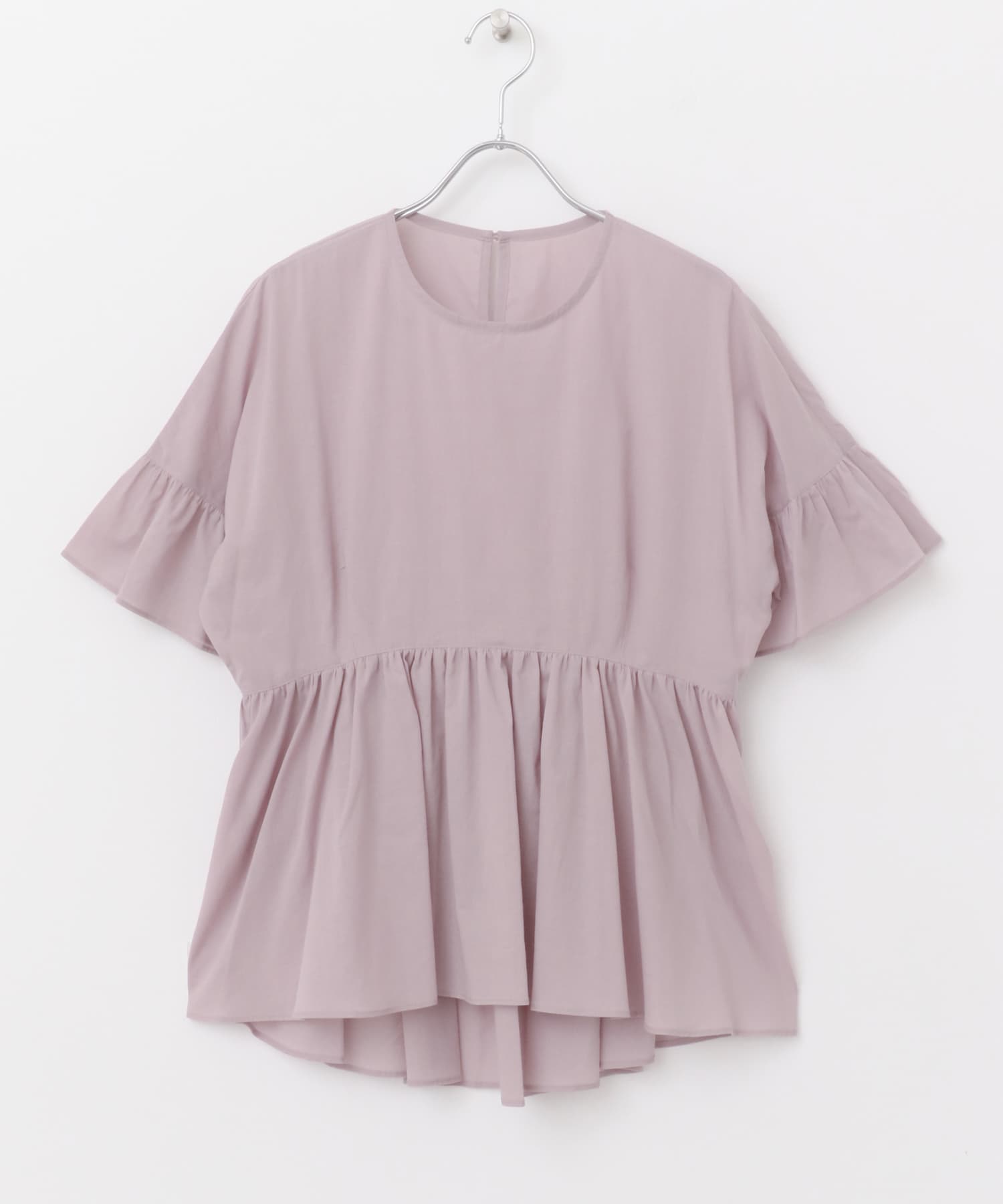 F by ROSSO　コットンボイル切替ギャザーブラウス LAVENDER FREE