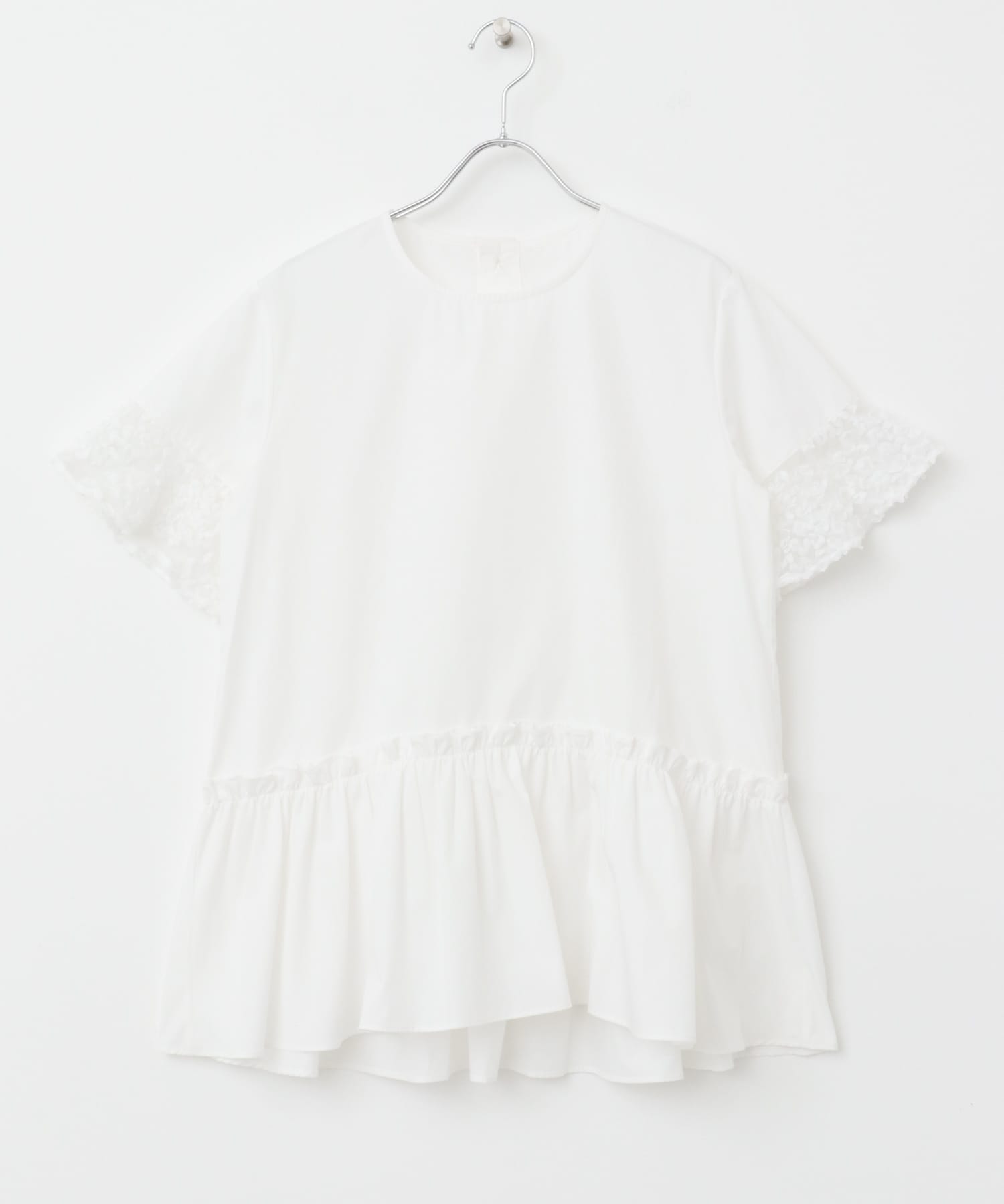 F by ROSSO　フラワーレースブラウス OFF WHITE FREE