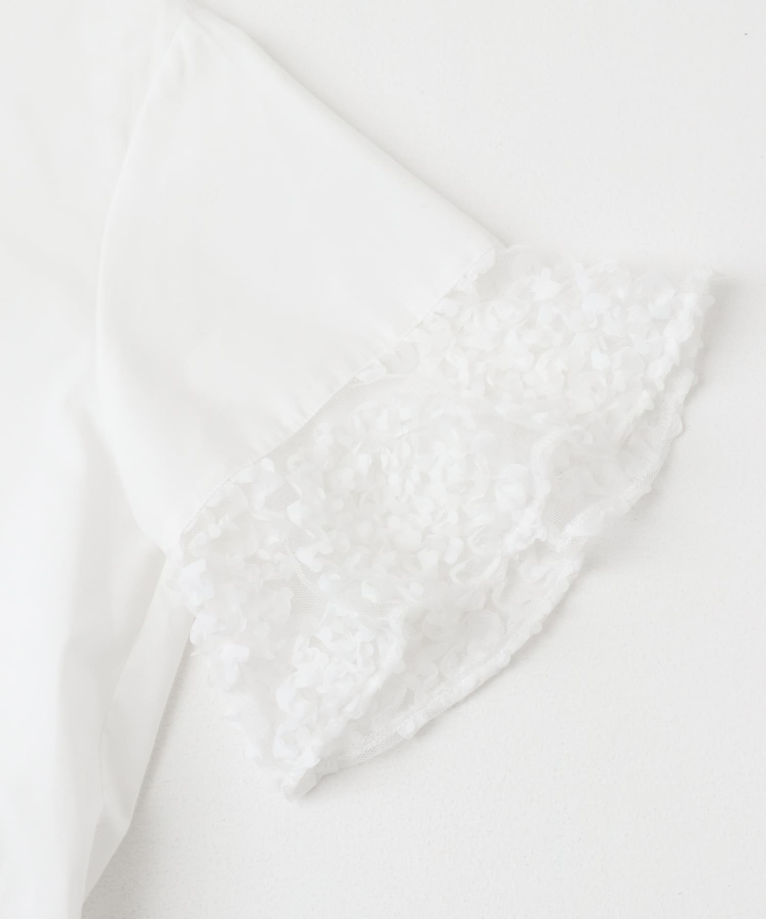 F by ROSSO　フラワーレースブラウス OFF WHITE FREE