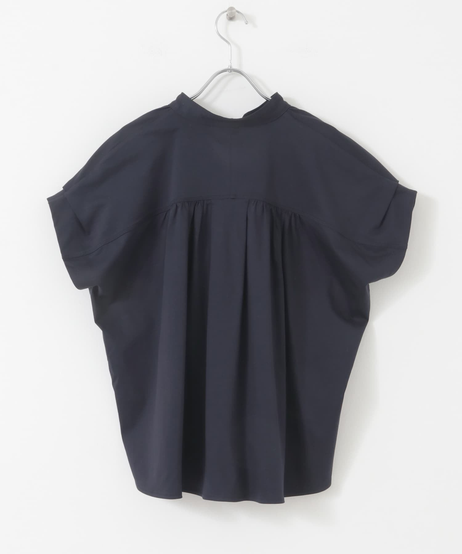 汗染防止デザインカットブラウス NAVY FREE
