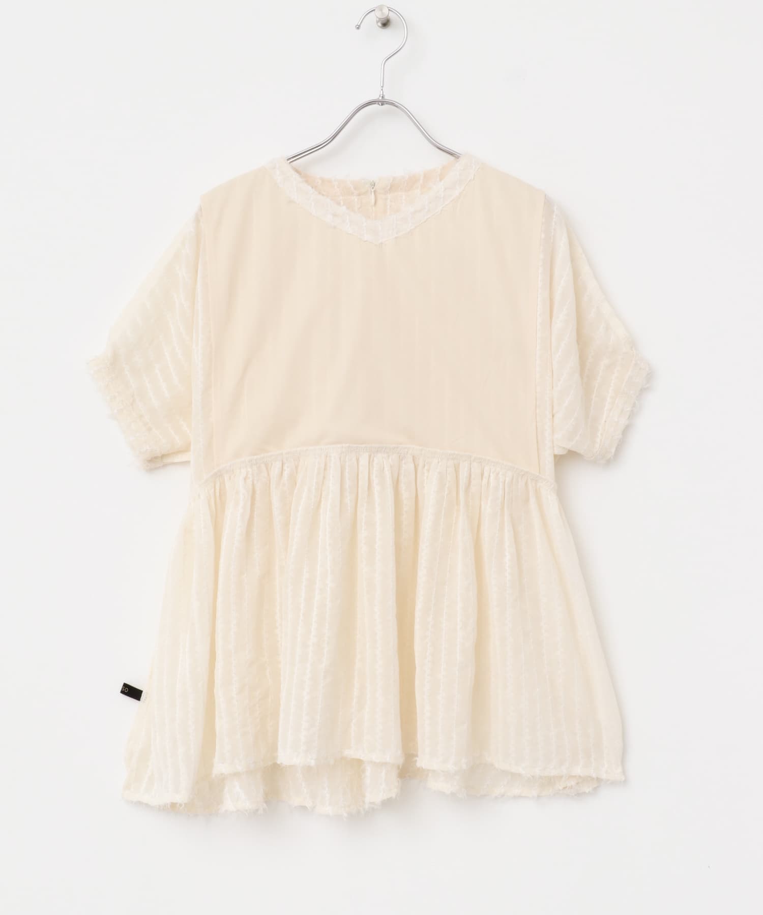 シアージャガードペプラムブラウス OFF WHITE FREE