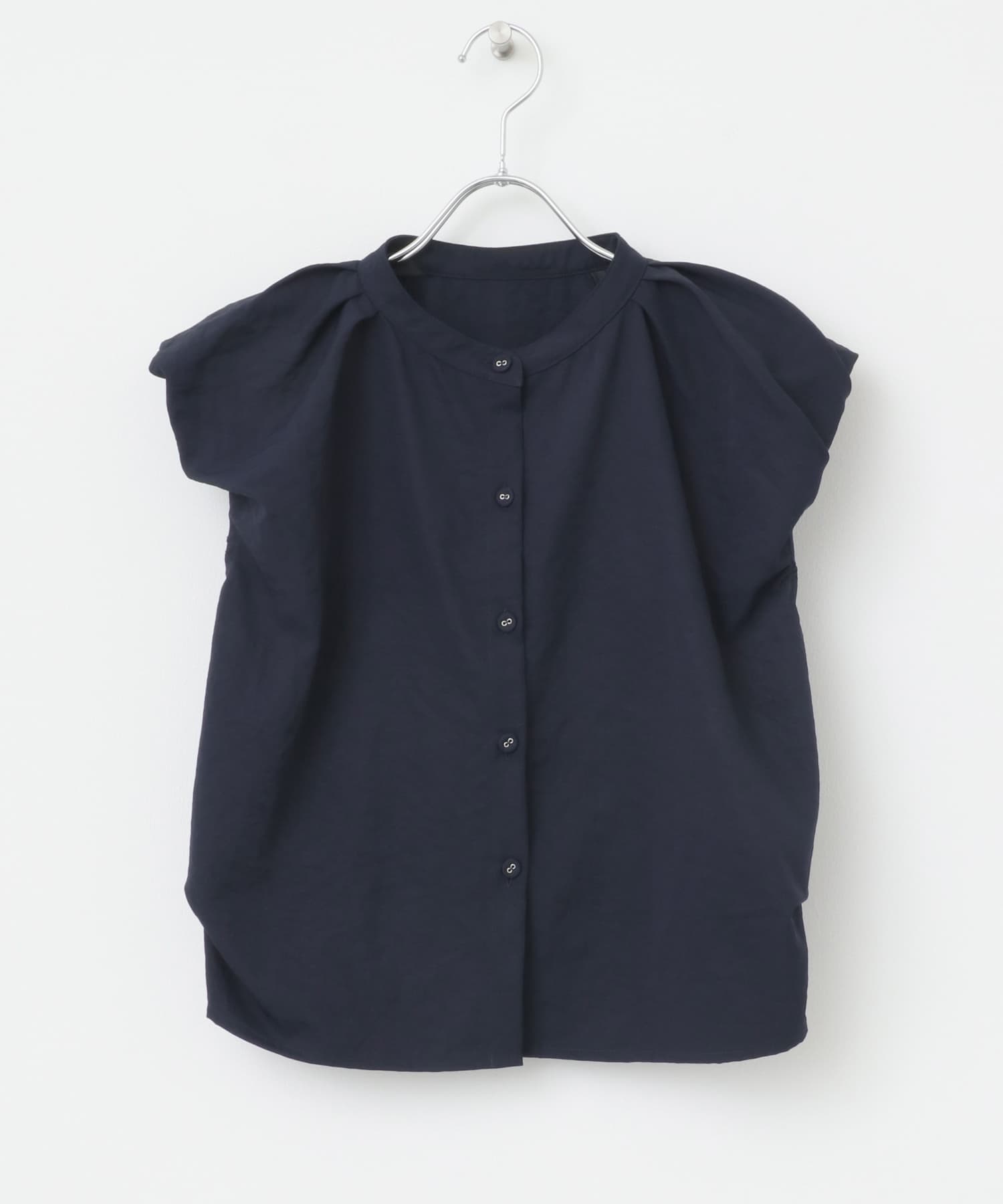 パフスリーブブラウス NAVY FREE
