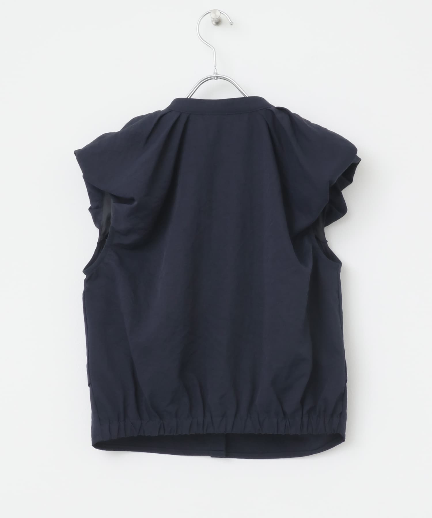 パフスリーブブラウス NAVY FREE
