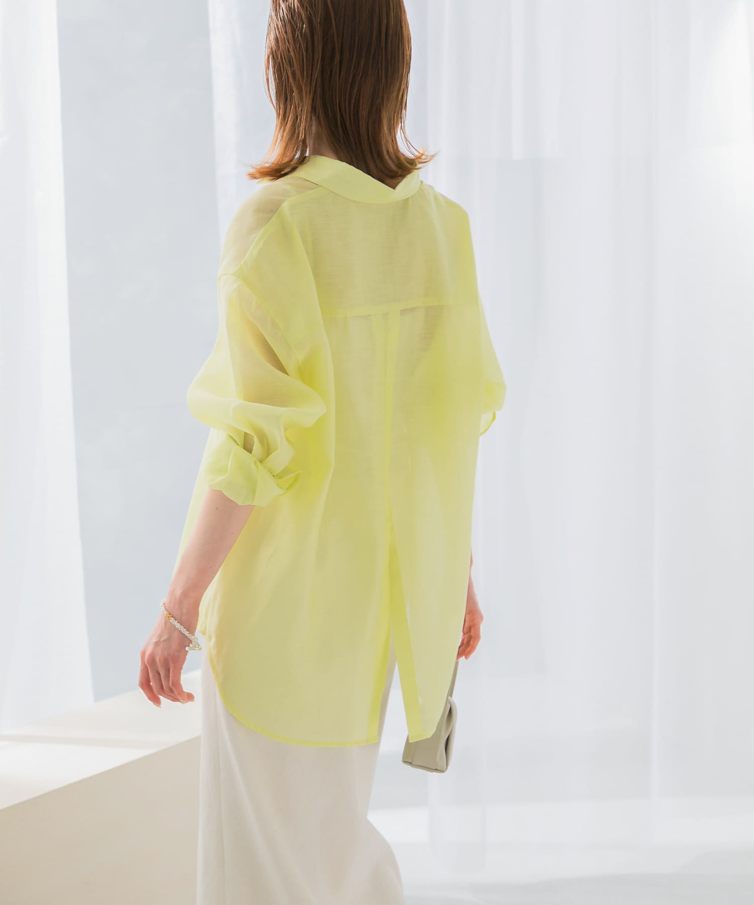 リネンタッチイージーケアオーバーシャツ