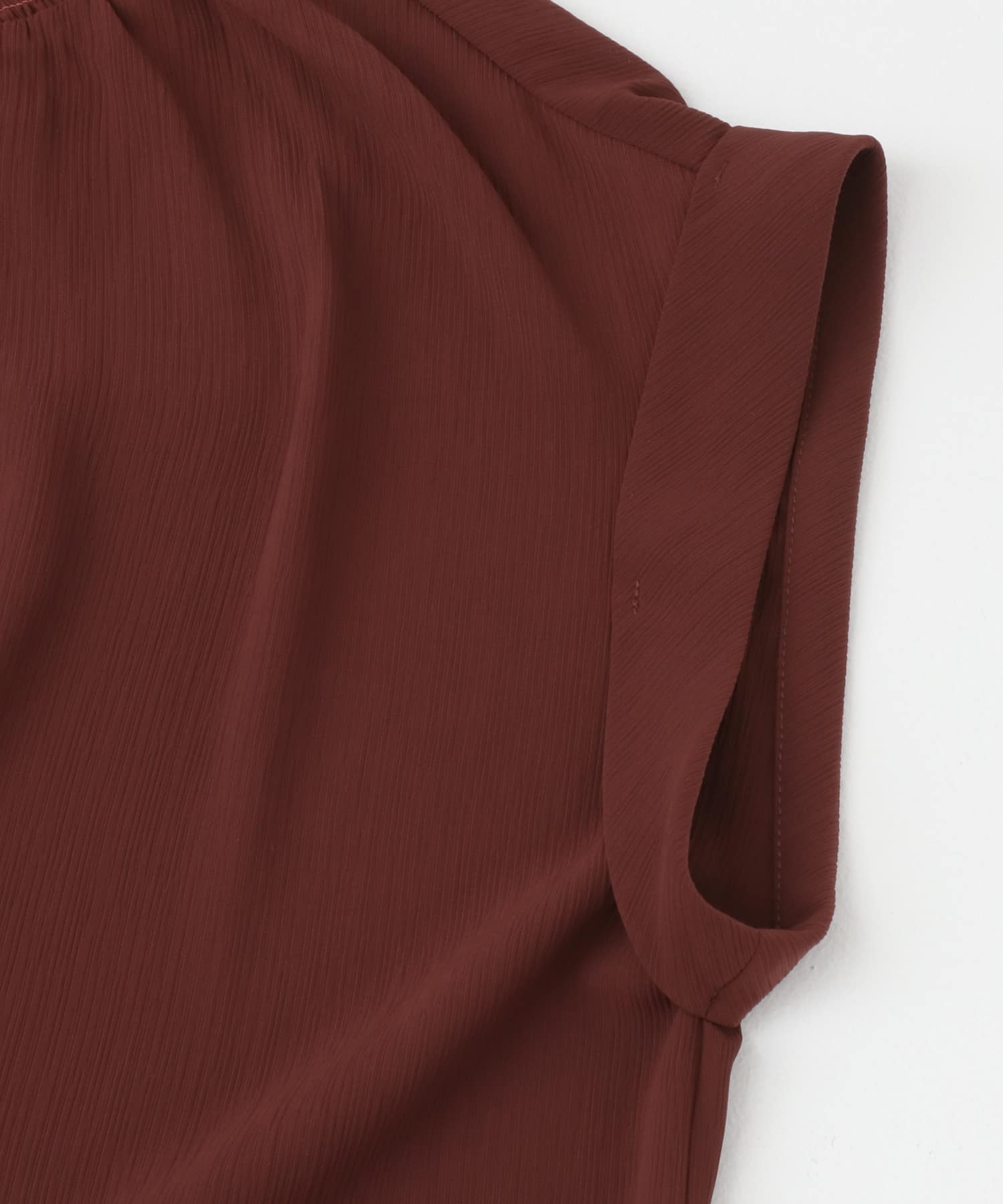 『WEB限定』シャーリングスキッパーブラウス BROWN FREE
