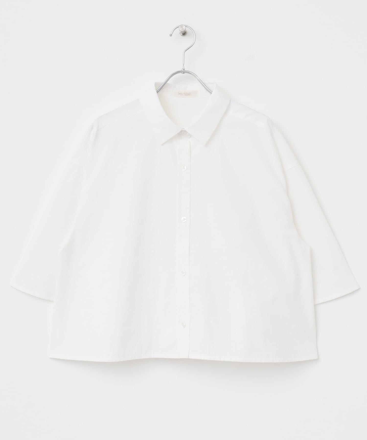 F by ROSSO　ハーフスリーブクロップドシャツ OFF WHITE FREE