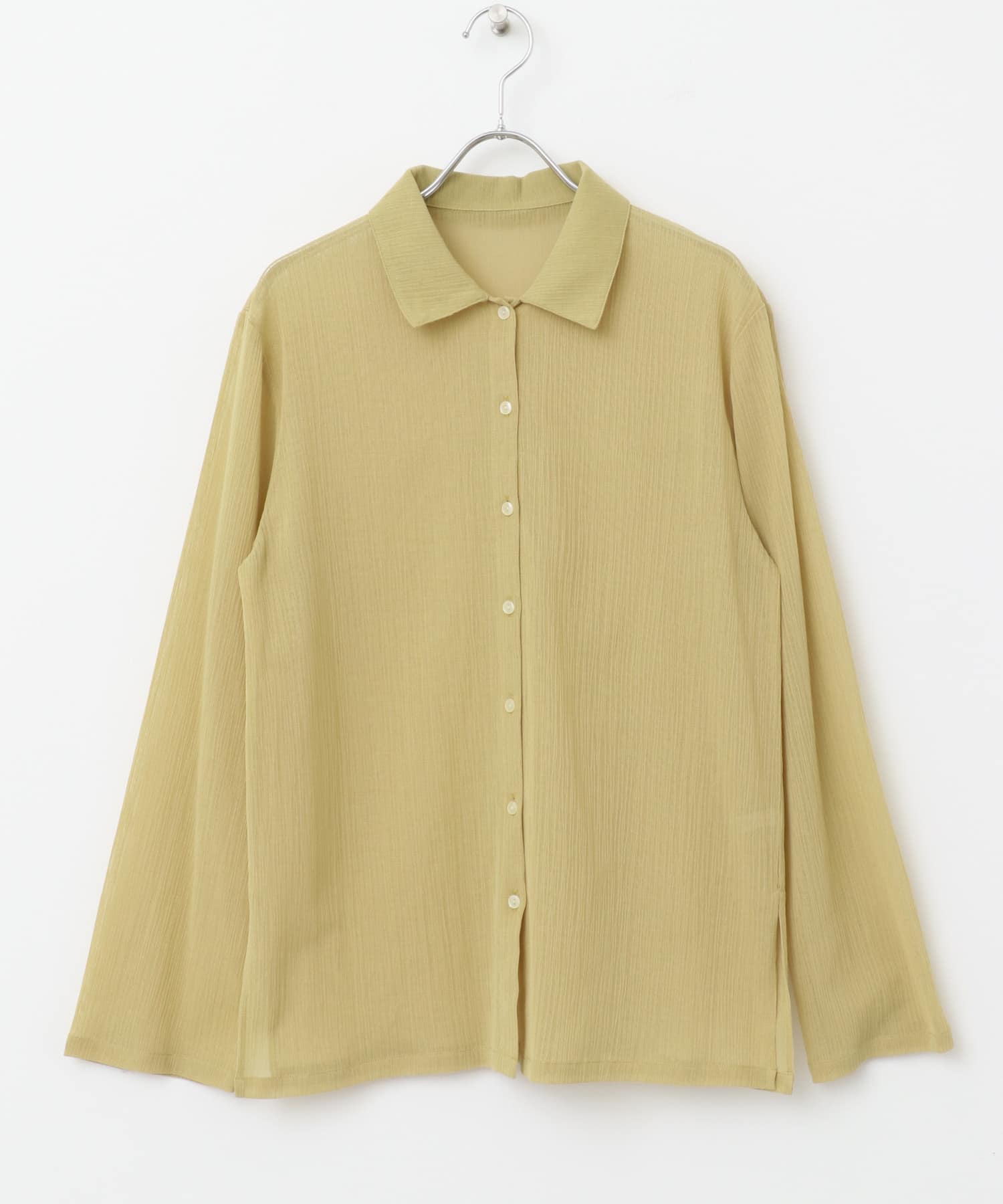 F by ROSSO　楊柳シアーシャツ YELLOW FREE