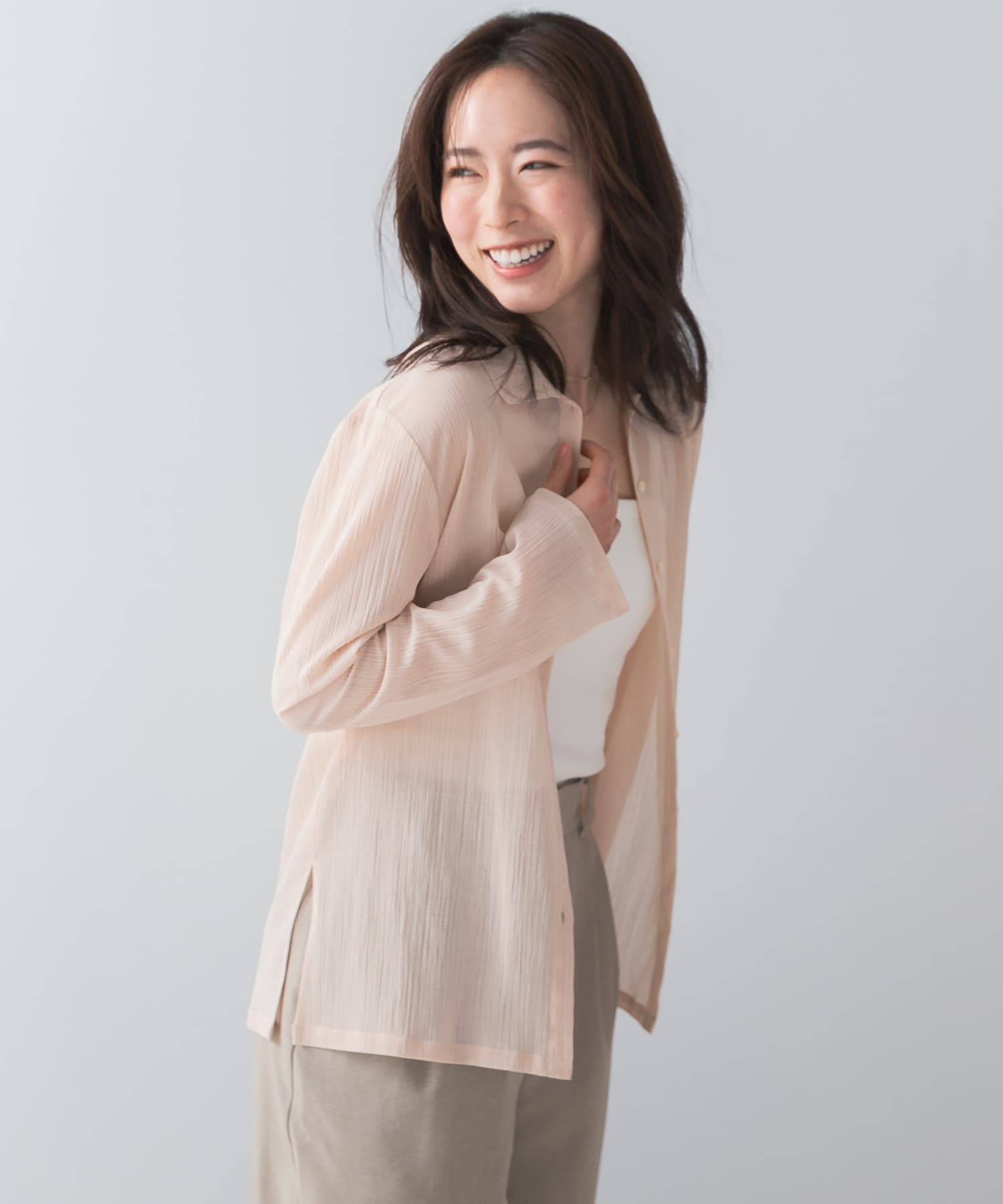 F by ROSSO 楊柳シアーシャツ(FREE YELLOW): トップス｜URBAN RESEARCH