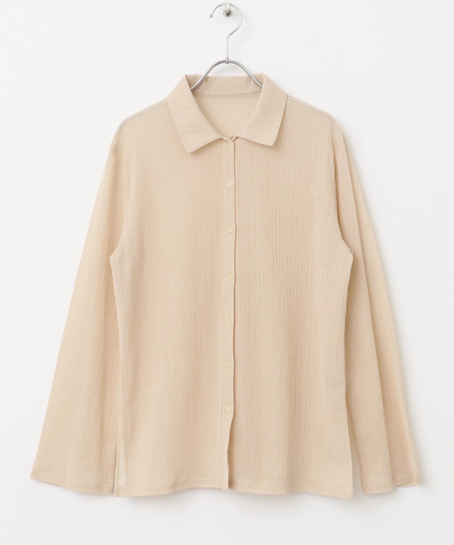 F by ROSSO　楊柳シアーシャツ P/BEIGE FREE