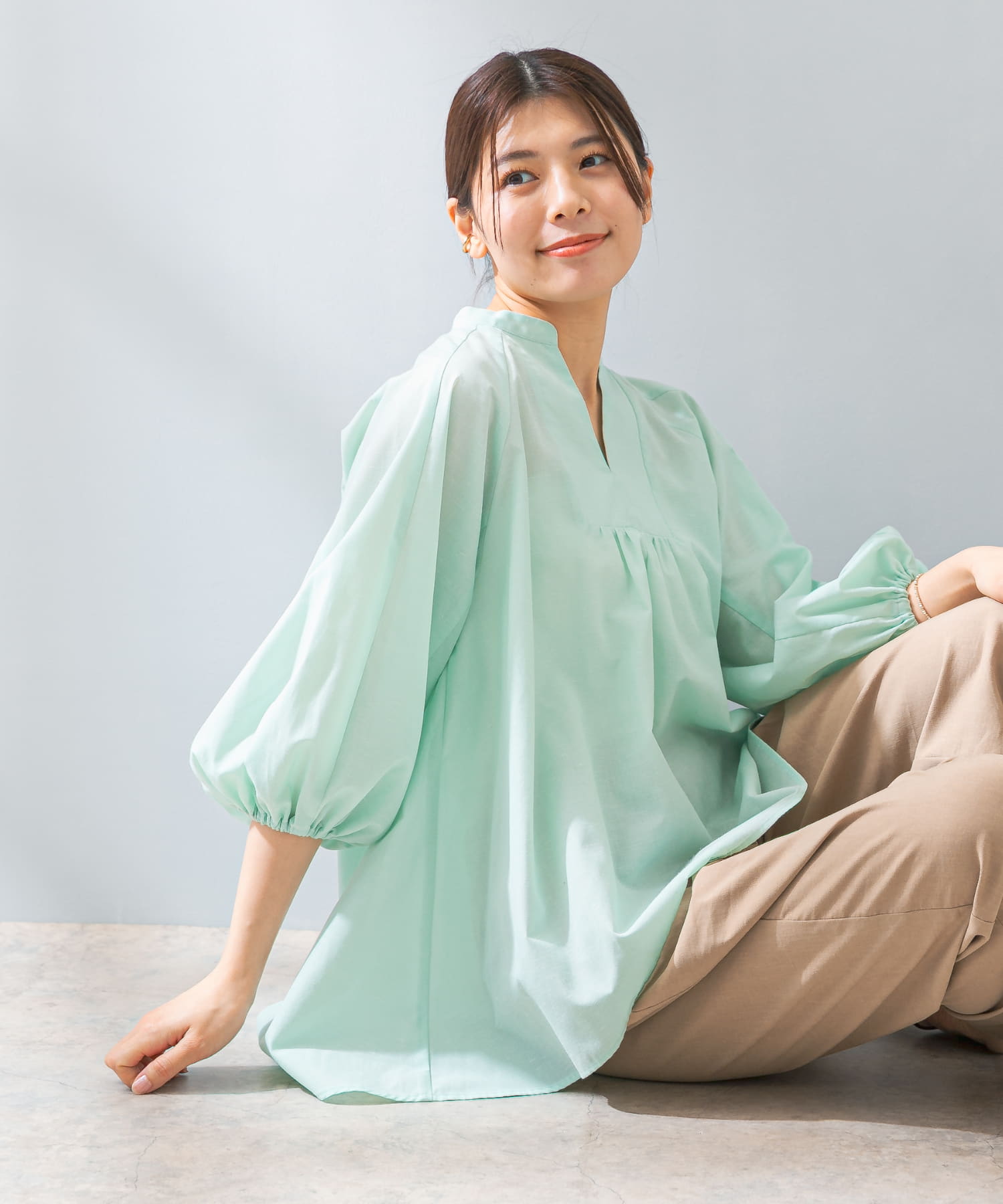 アーバンリサーチロッソふんわり大人可愛い25SSリネンボリューム 