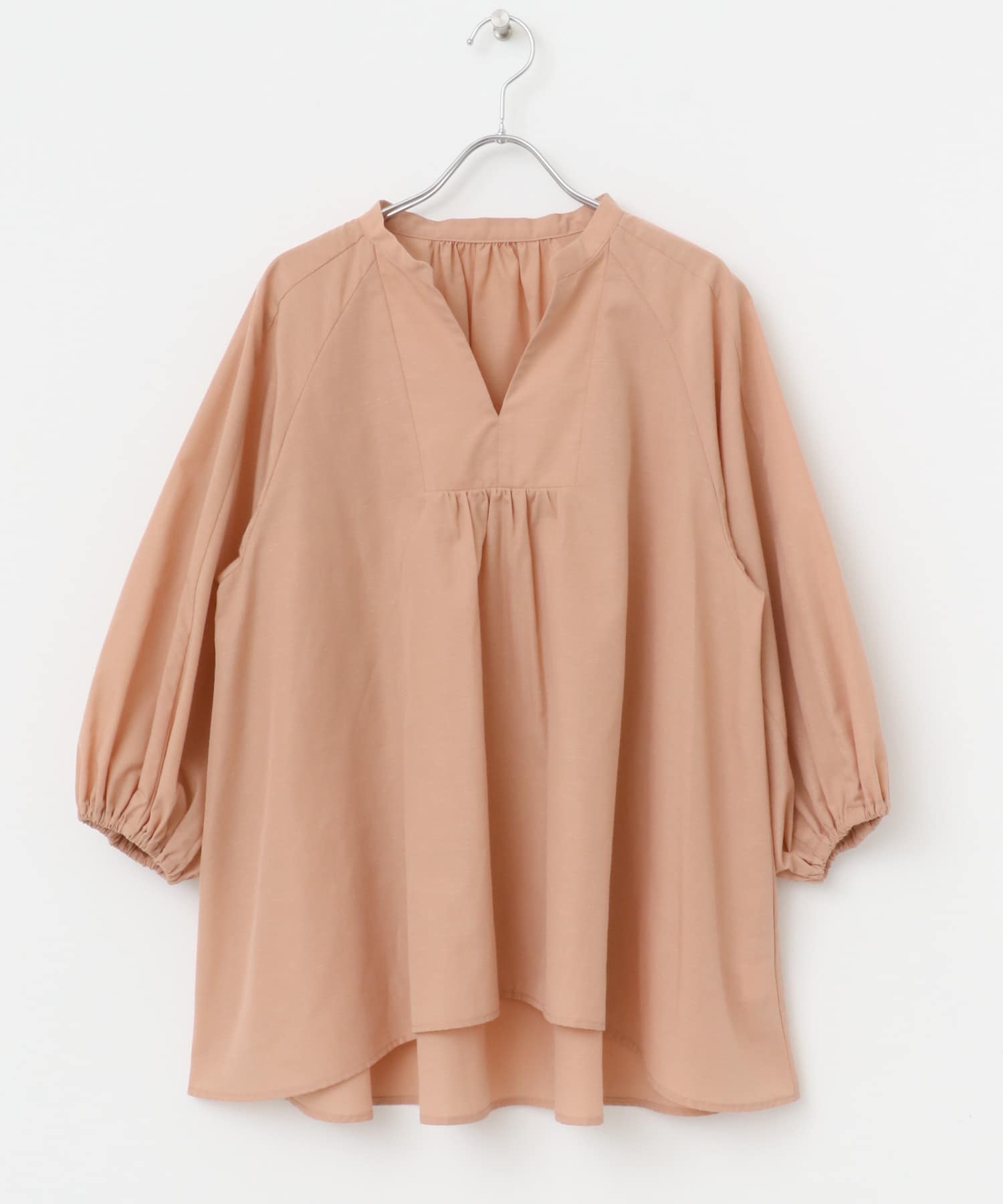 涼ページ UR TECH』F by ROSSO イージーリネンボリュームブラウス(FREE PINK