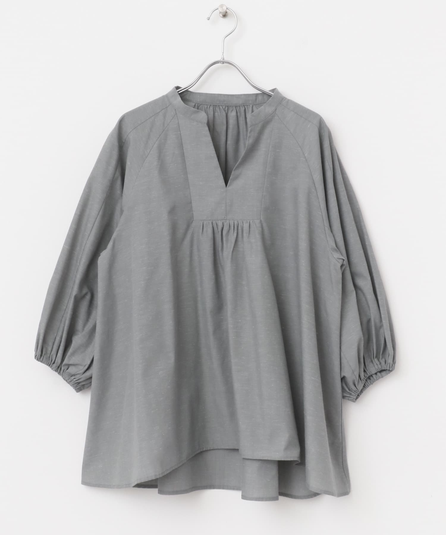 UR TECH』F by ROSSO イージーリネンボリュームブラウス(FREE PINK