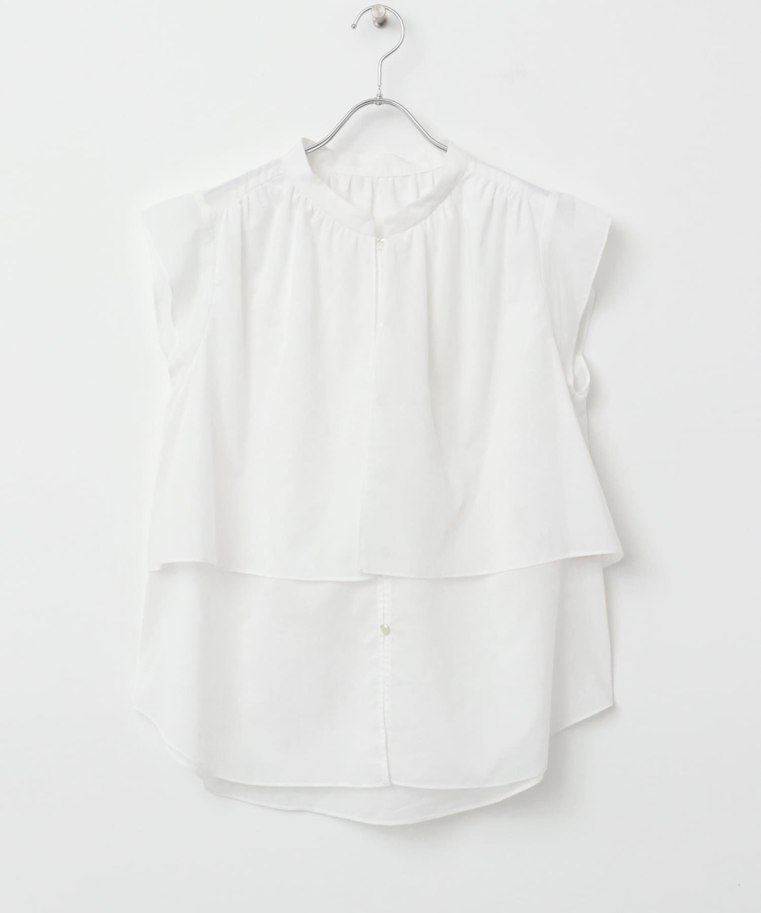 F by ROSSO　コットンボイルレイヤードブラウス OFF WHITE FREE