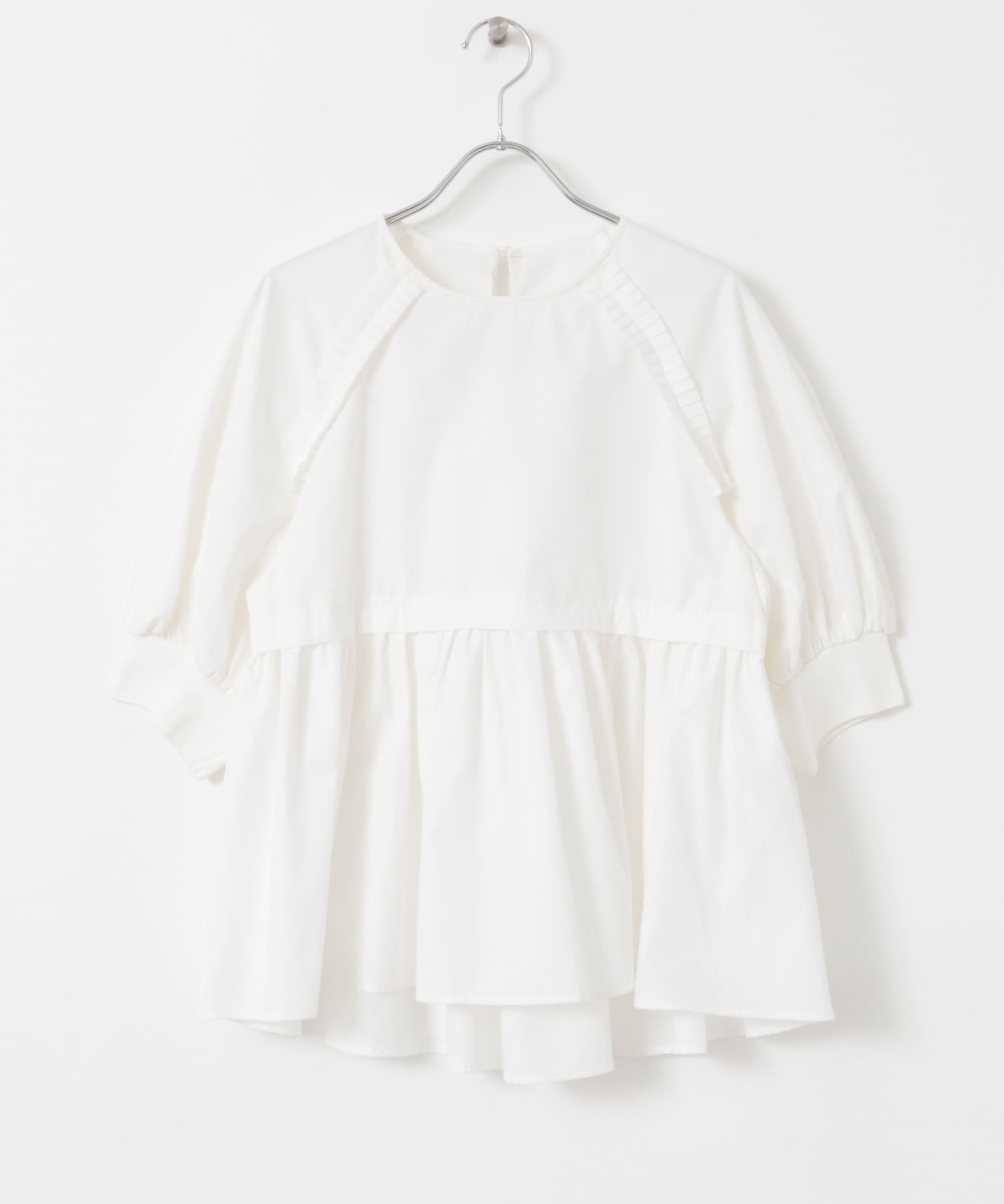 F by ROSSO　プリーツデザインブラウス OFF WHITE FREE