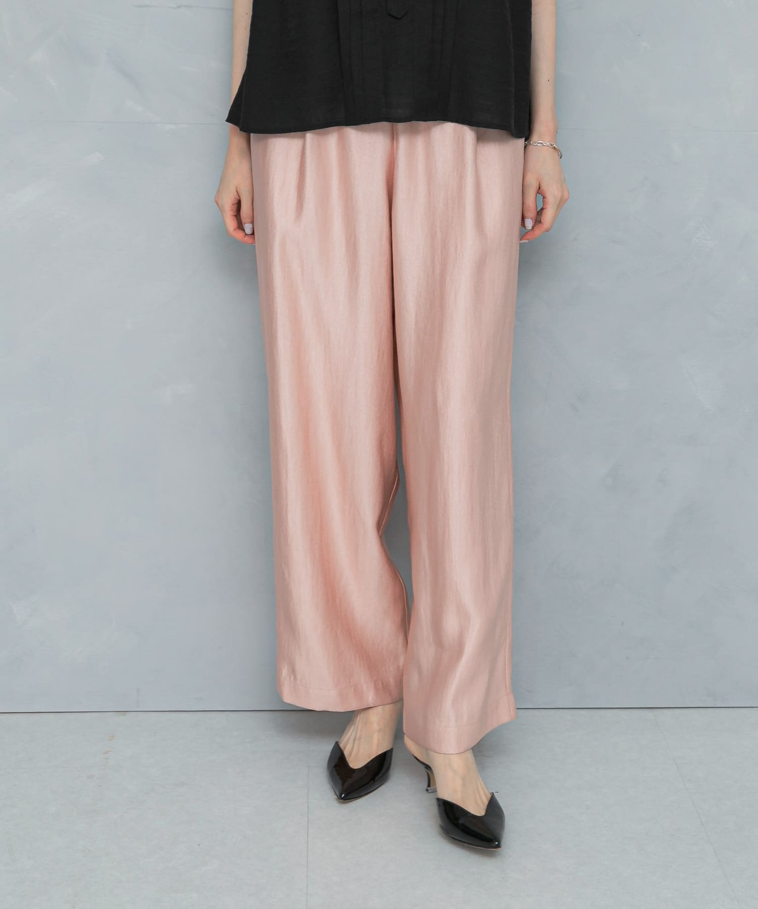 ⭐️新品.未使用⭐️URBAN RESEARCH ROSSO イージーベイカーパンツ 再入荷予定カラー』ブライトツイルイージーパンツ(FREE PINK