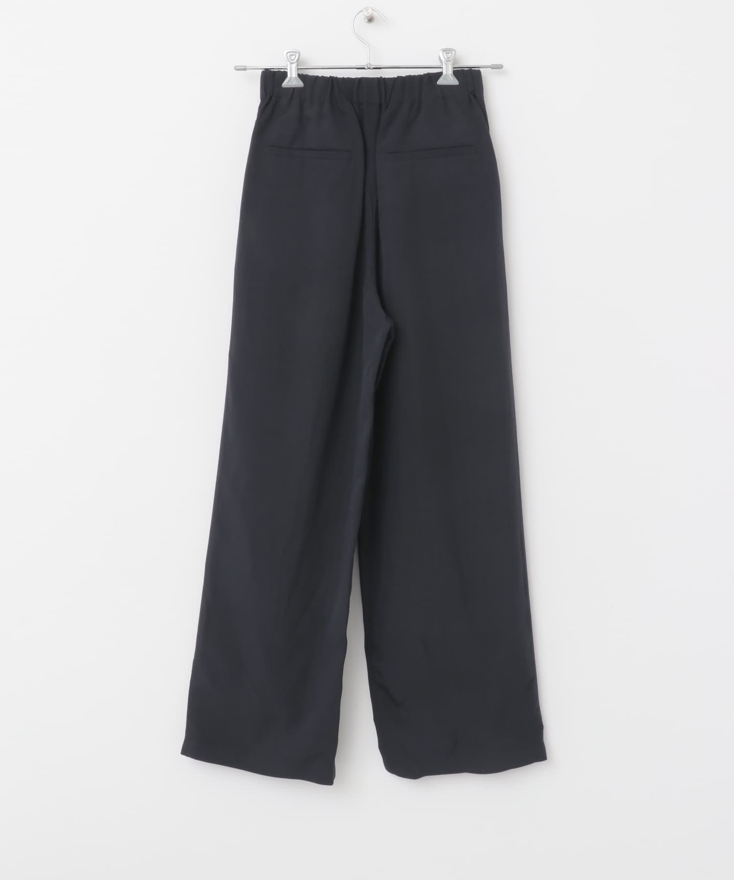 DONEEYU　レーヨンゴムギャザーパンツ navy 36