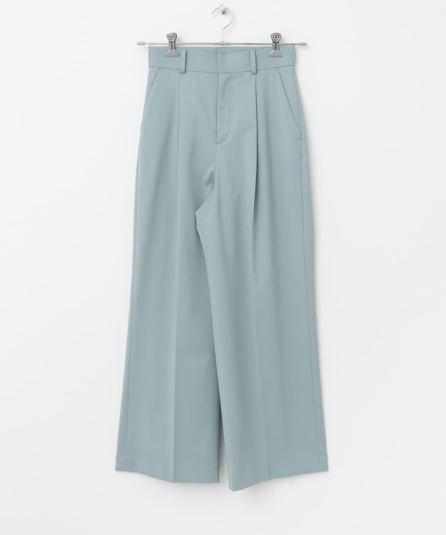 防シワハイウエストワイドスラックス BLUE 34