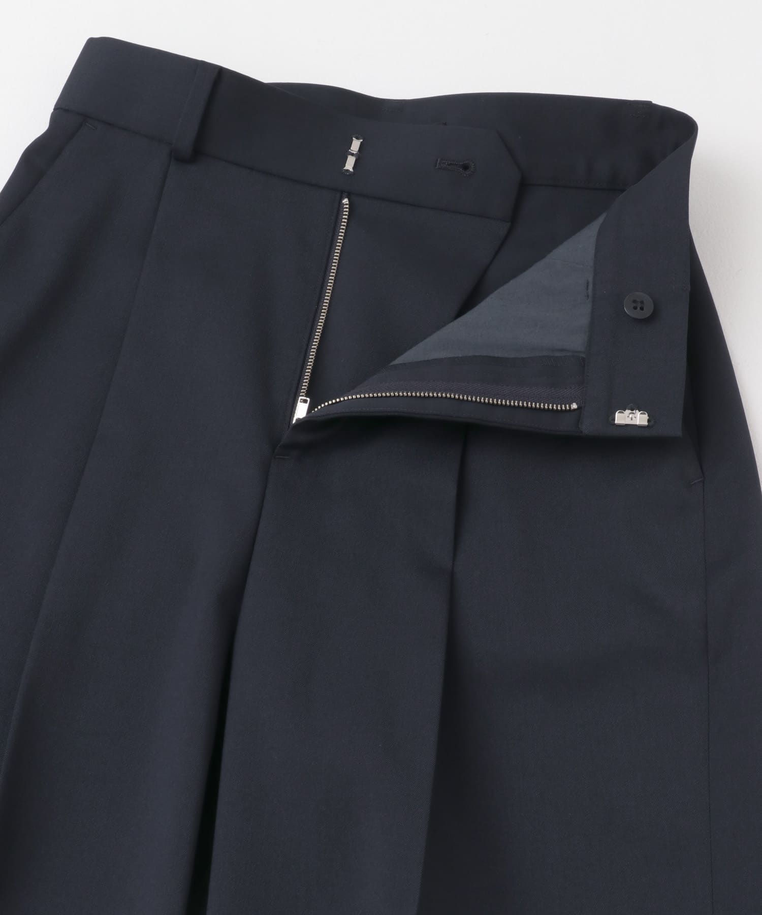 防シワハイウエストワイドスラックス NAVY 34