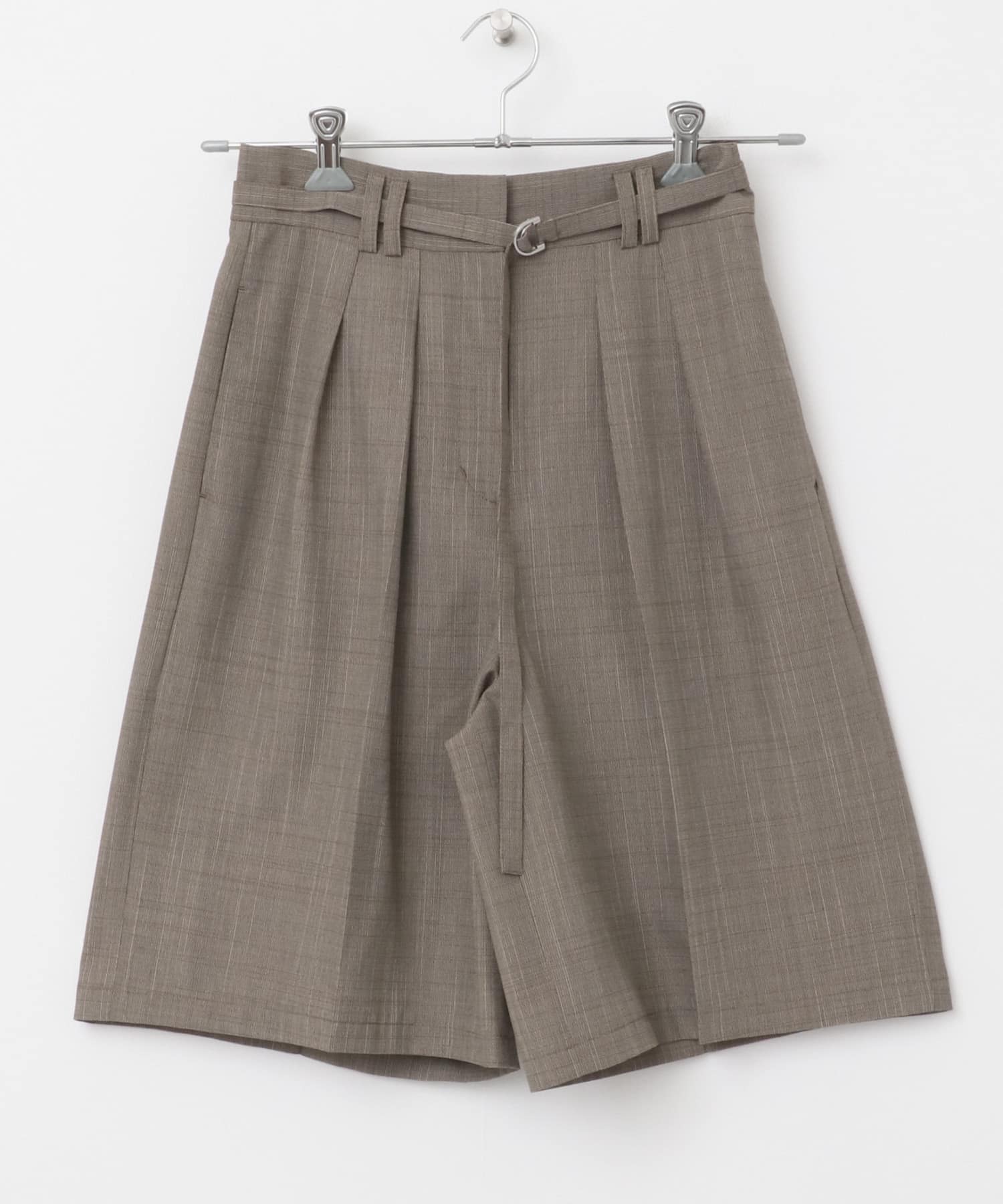 リネンライクハーフパンツ BROWN 36