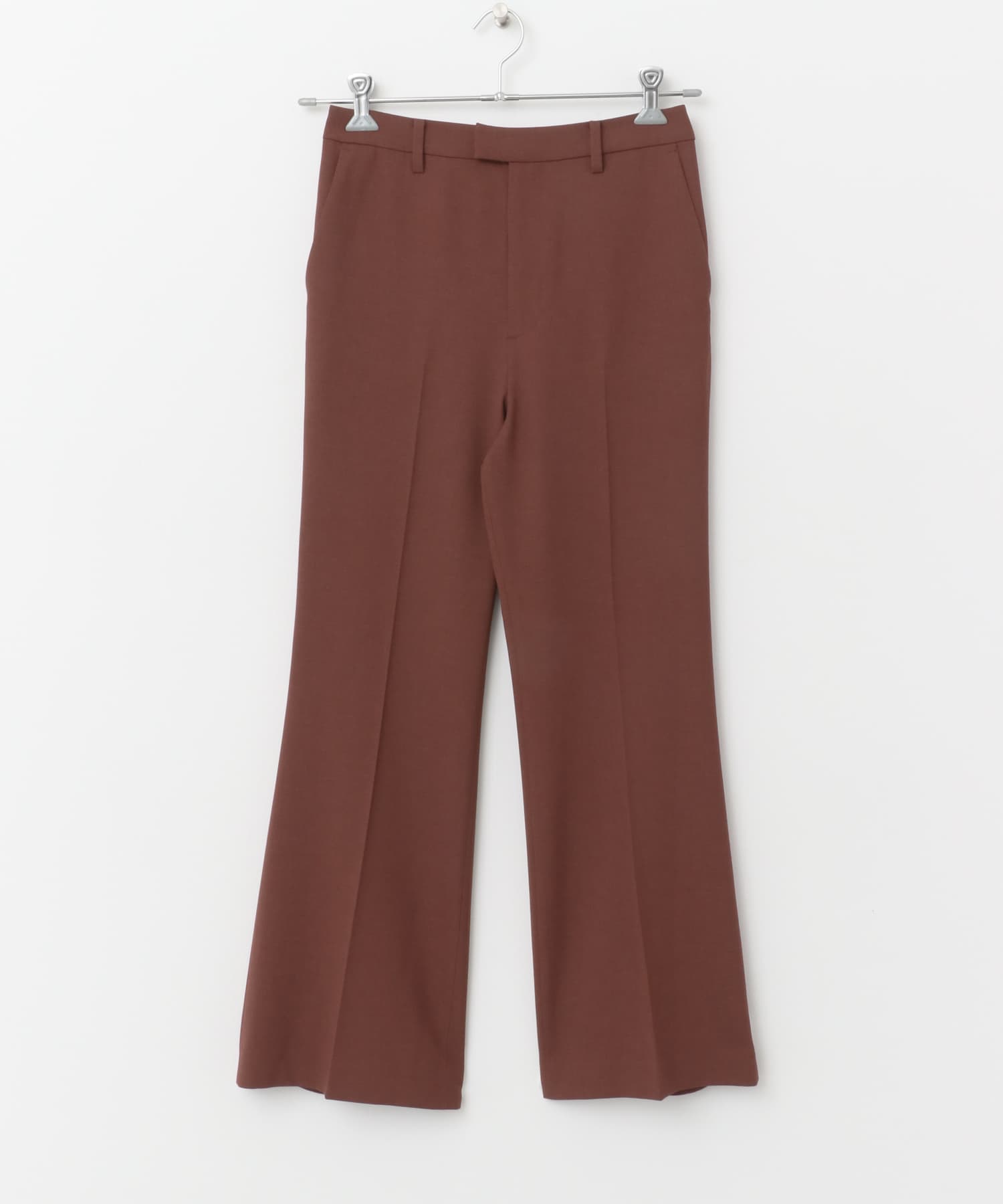 イージーケアセミフレアパンツ WALNUT 34