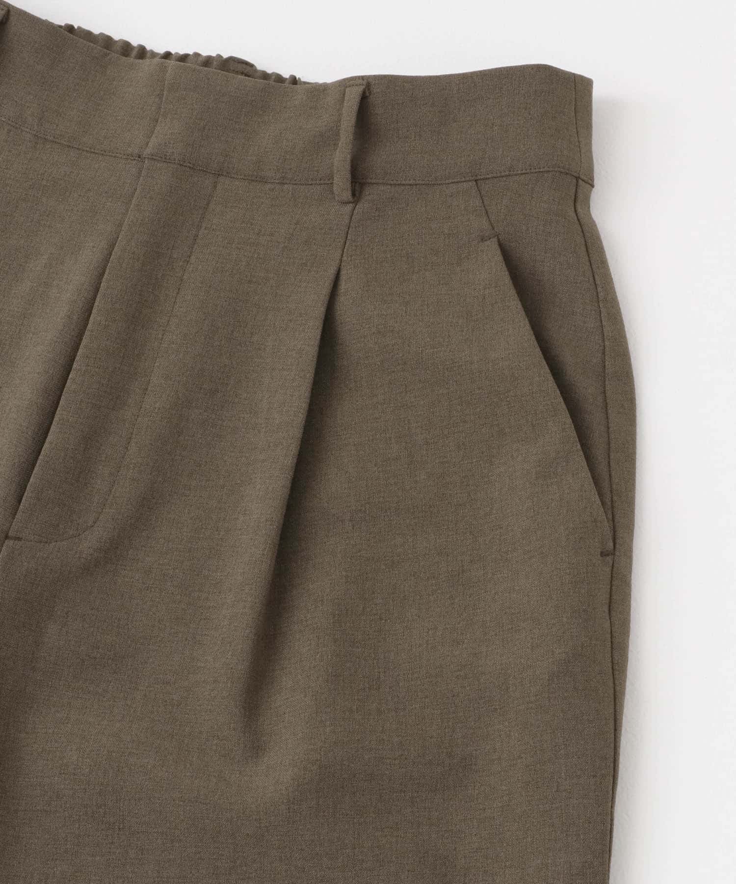 『UR TECH DRYLUXE』F by ROSSO　タックワイドパンツ MOCHA 34