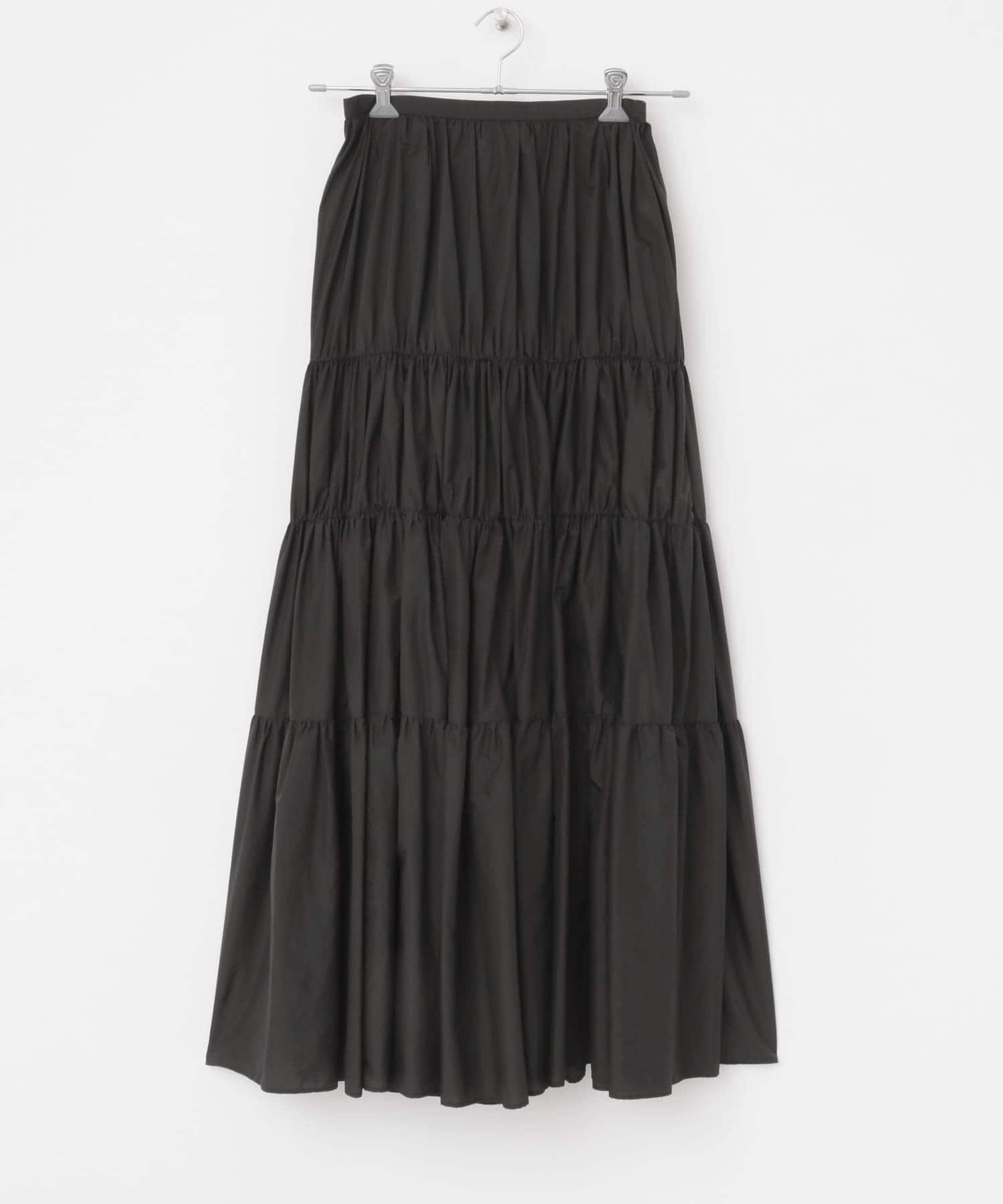 F by ROSSO　ナイロンティアードロングスカート