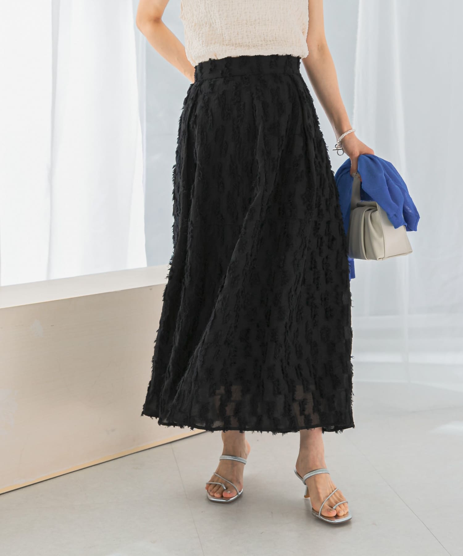 ジャガードコクーンスカート