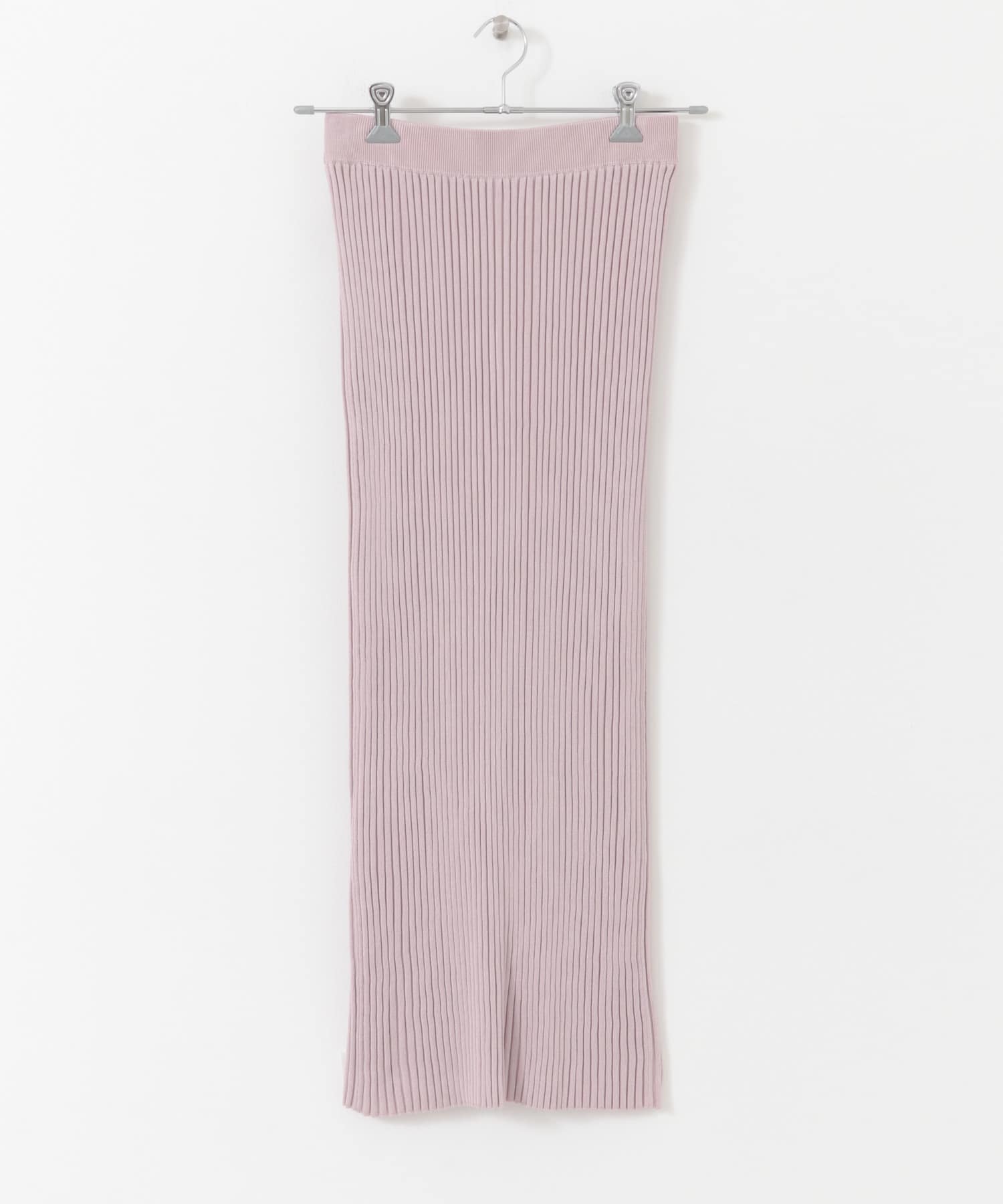 2WAYスリットリブニットタイトスカート MAUVE PINK FREE