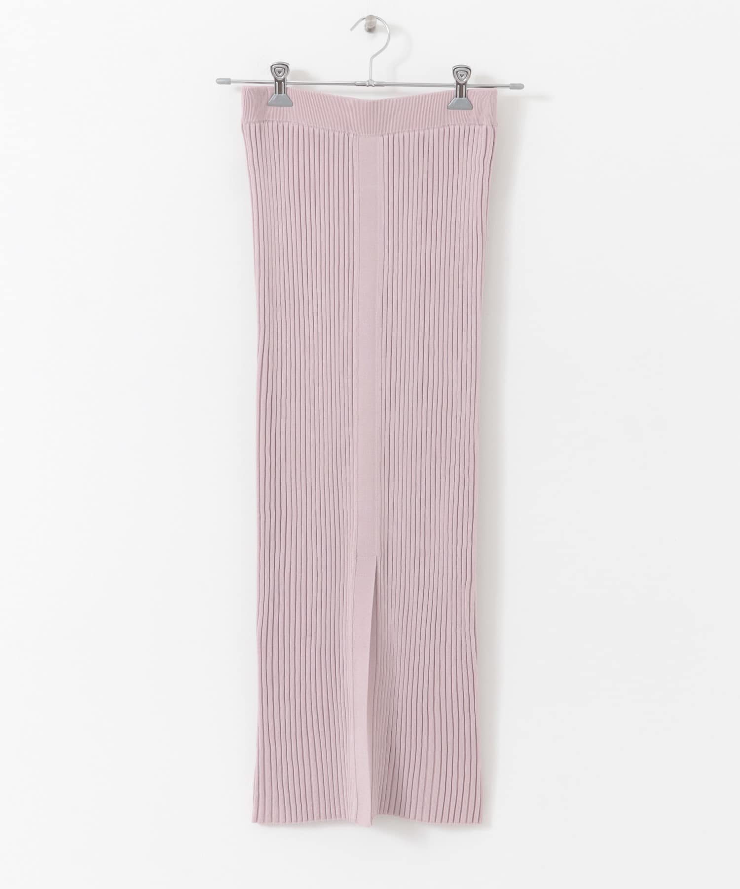 2WAYスリットリブニットタイトスカート MAUVE PINK FREE