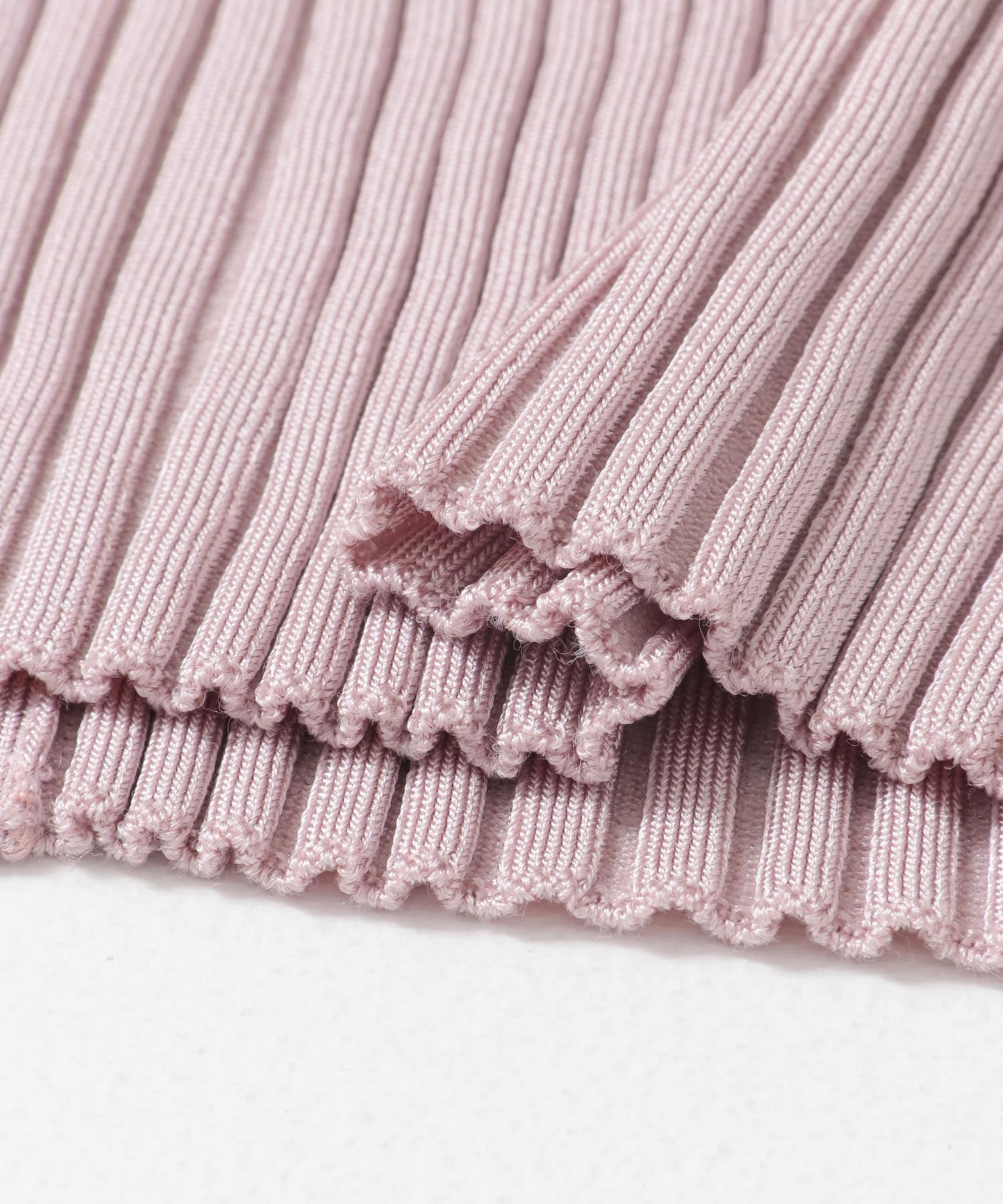 2WAYスリットリブニットタイトスカート MAUVE PINK FREE