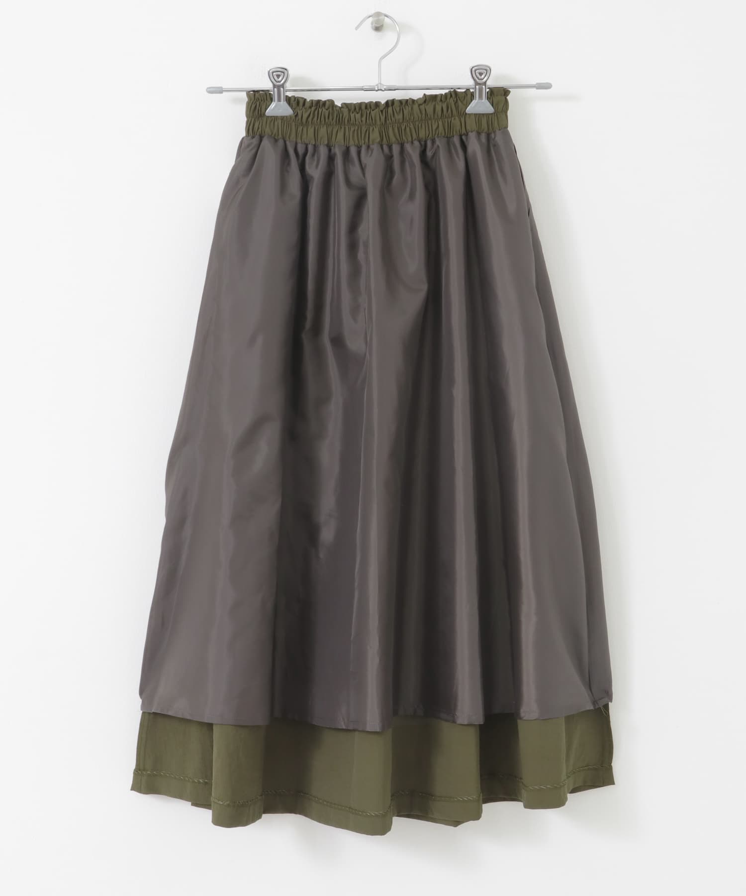 F by ROSSO　撥水UVCUTギャザースカート KHAKI 36