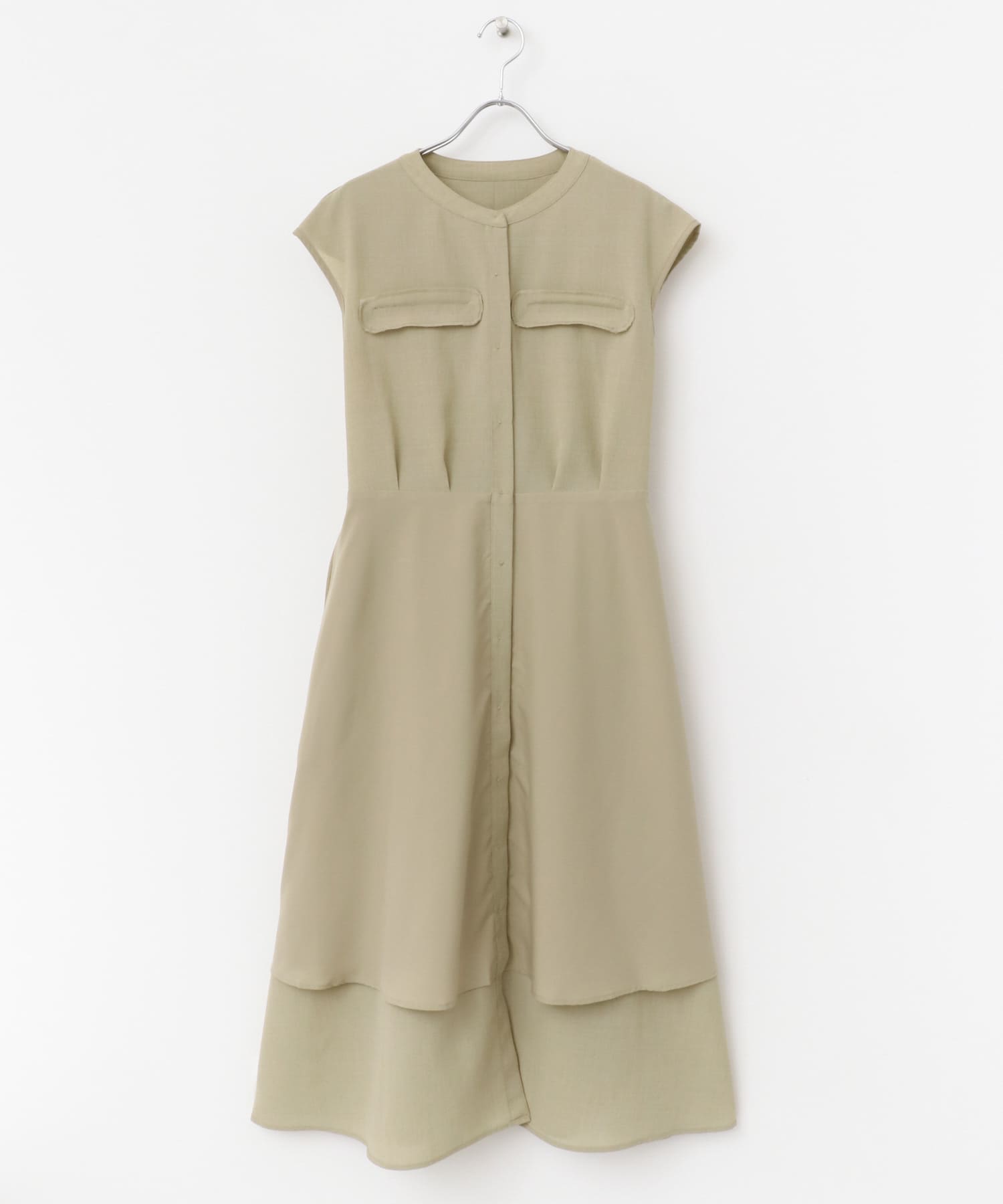 『UR TECH DRYLUXE』ポケットデザインワンピース L/BEIGE FREE