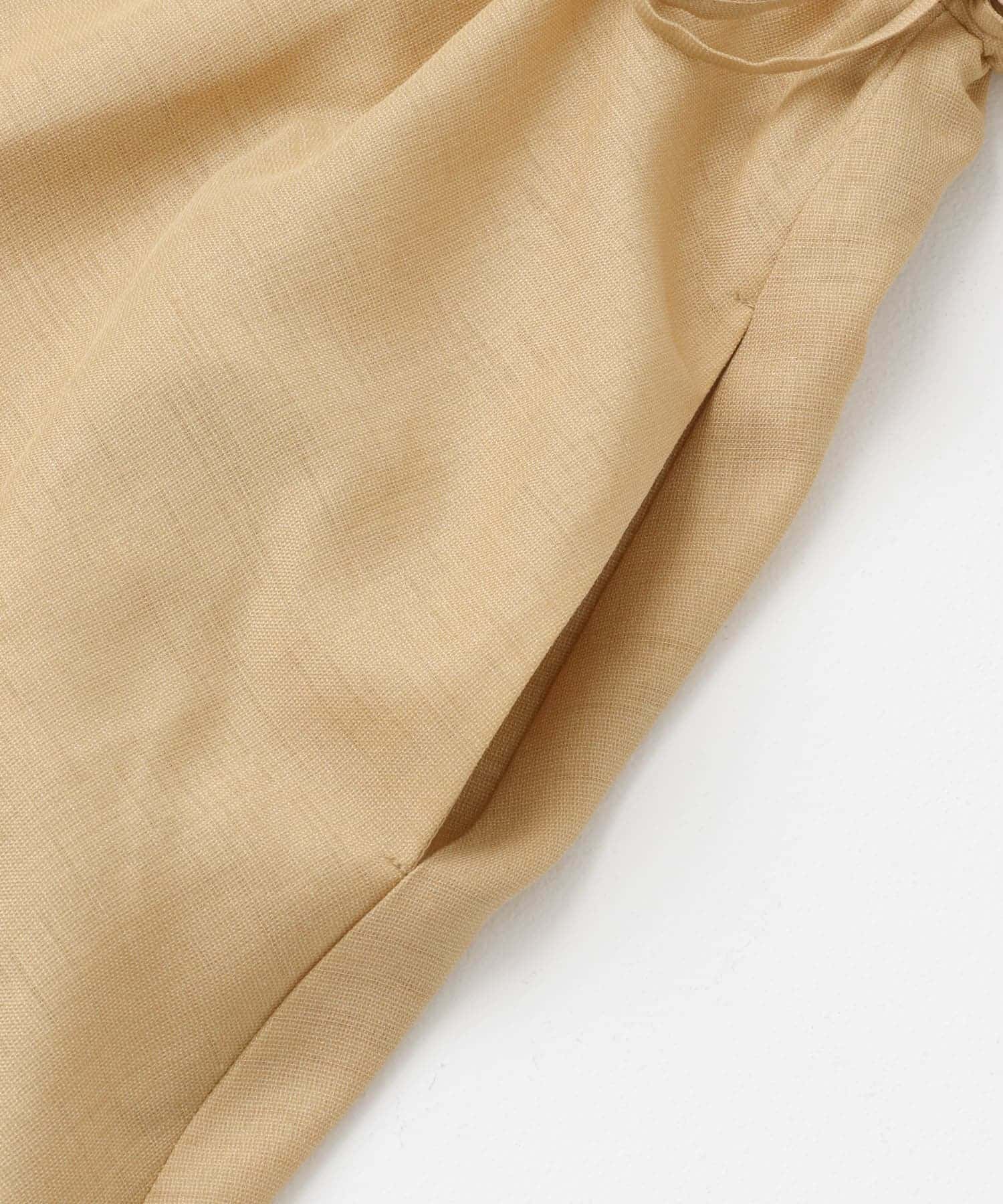 ウォッシャブルセミシアーキーネックワンピース ORANGE FREE