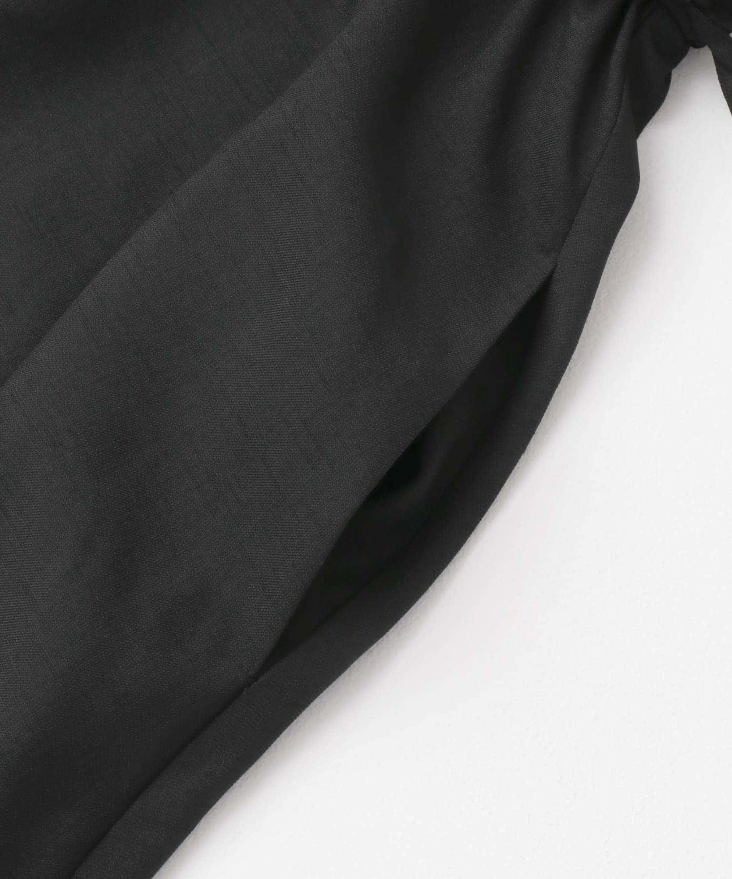 ウォッシャブルセミシアーキーネックワンピース BLACK Free