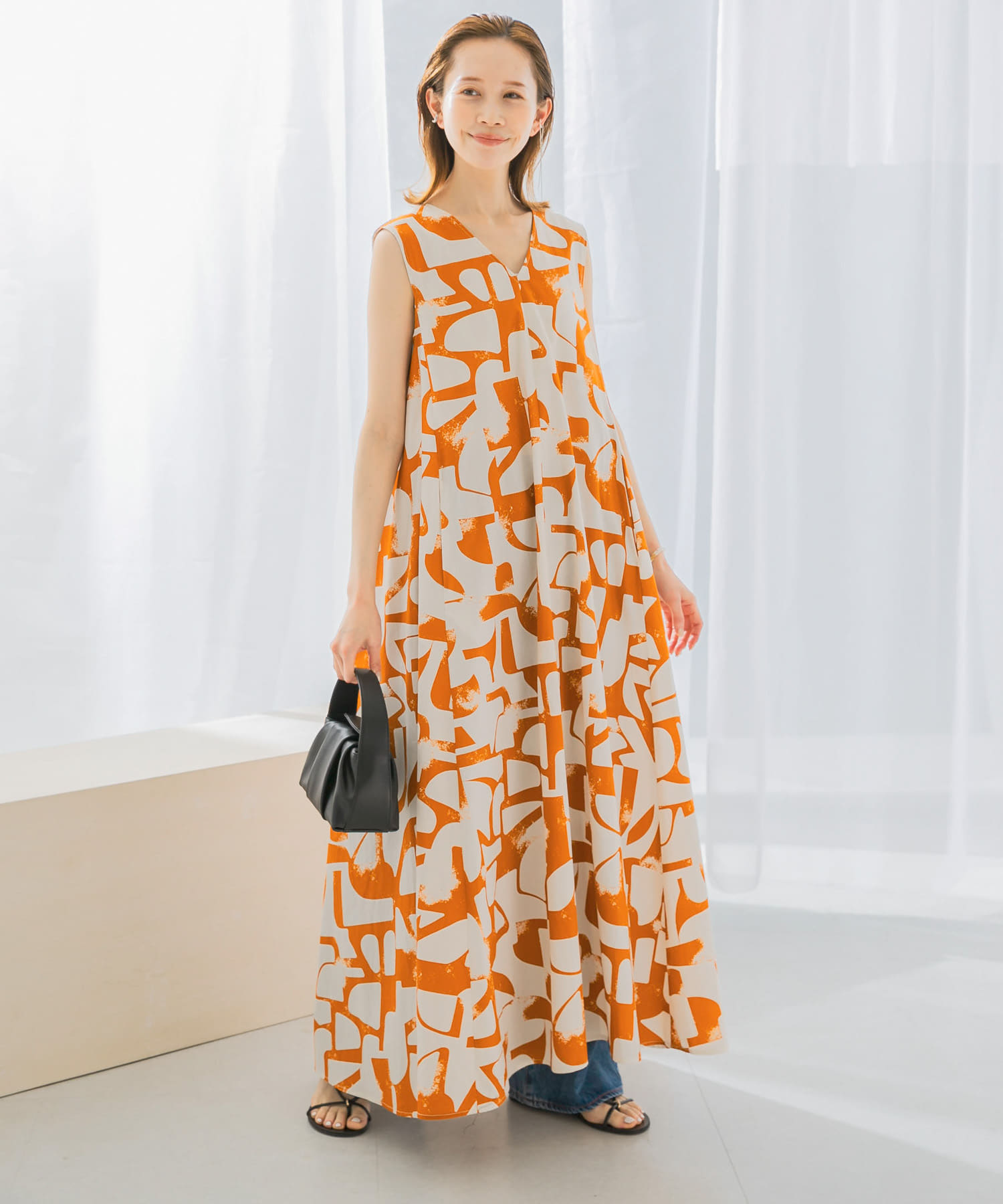 サマープリントワンピース