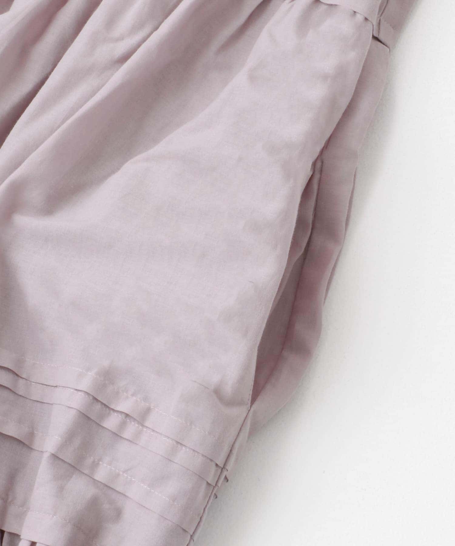 F by ROSSO　コットンボイルタックティアードワンピース LAVENDER 36