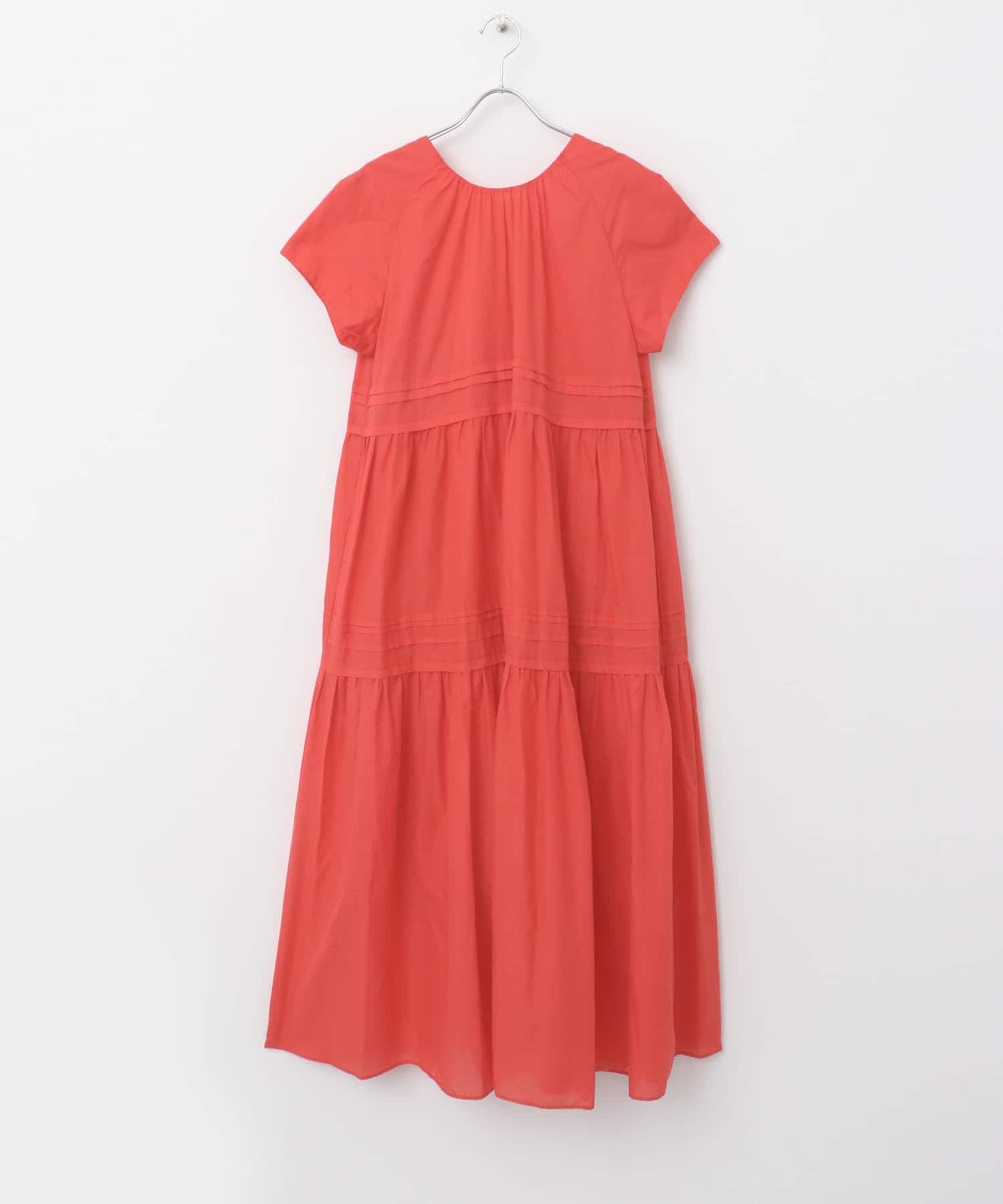 F by ROSSO　コットンボイルタックティアードワンピース ORANGE 36