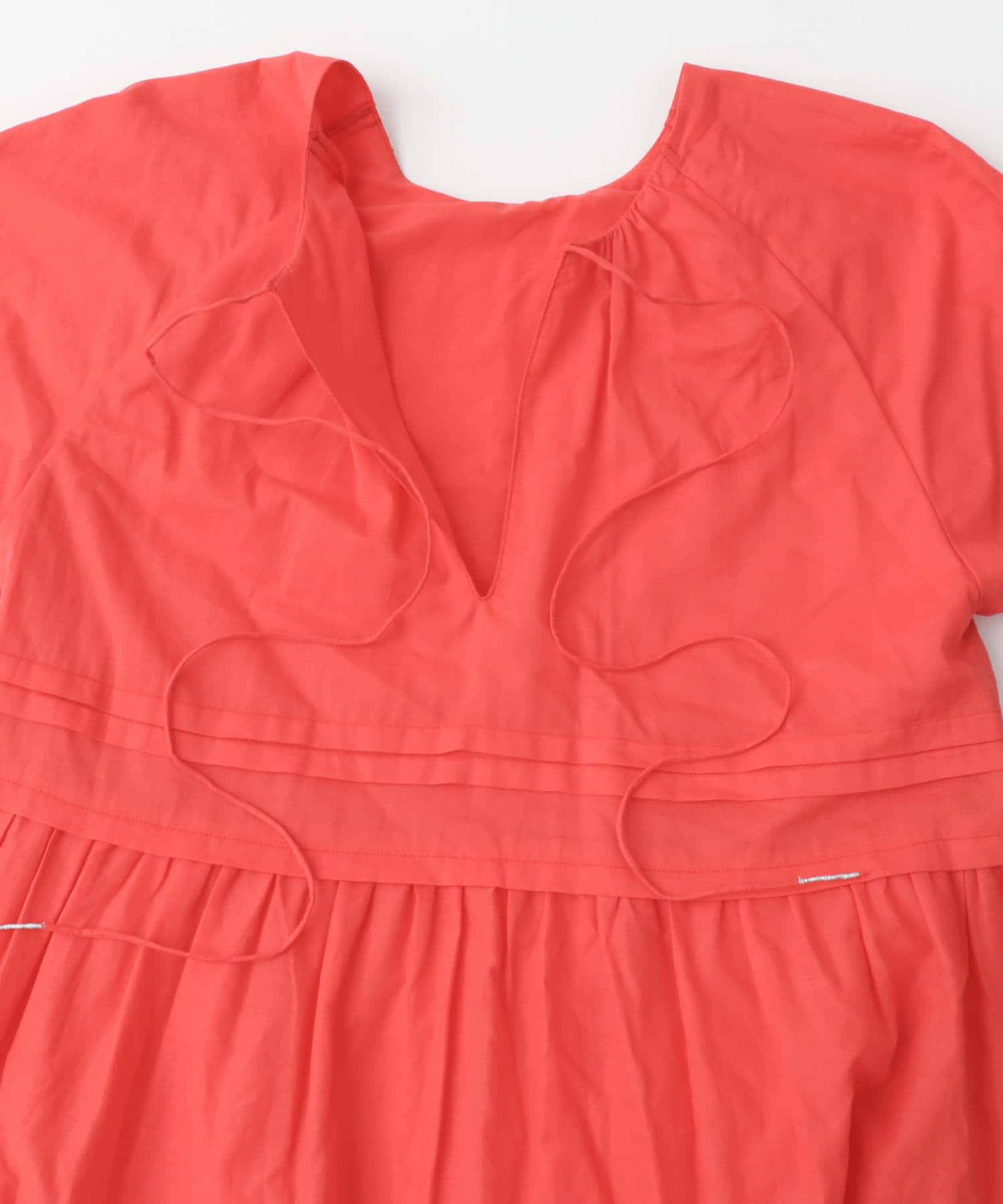 F by ROSSO　コットンボイルタックティアードワンピース ORANGE 36