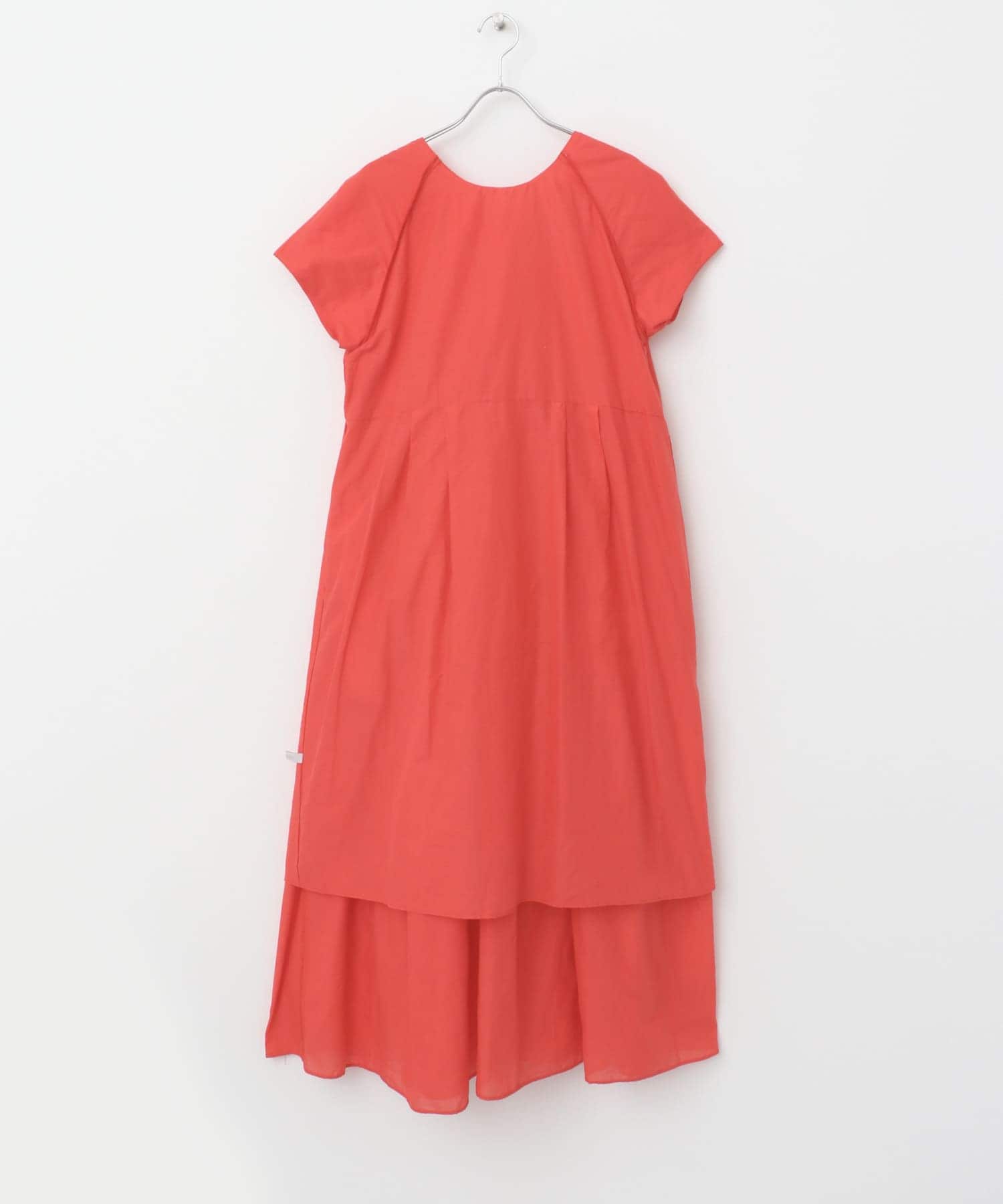 F by ROSSO　コットンボイルタックティアードワンピース ORANGE 36