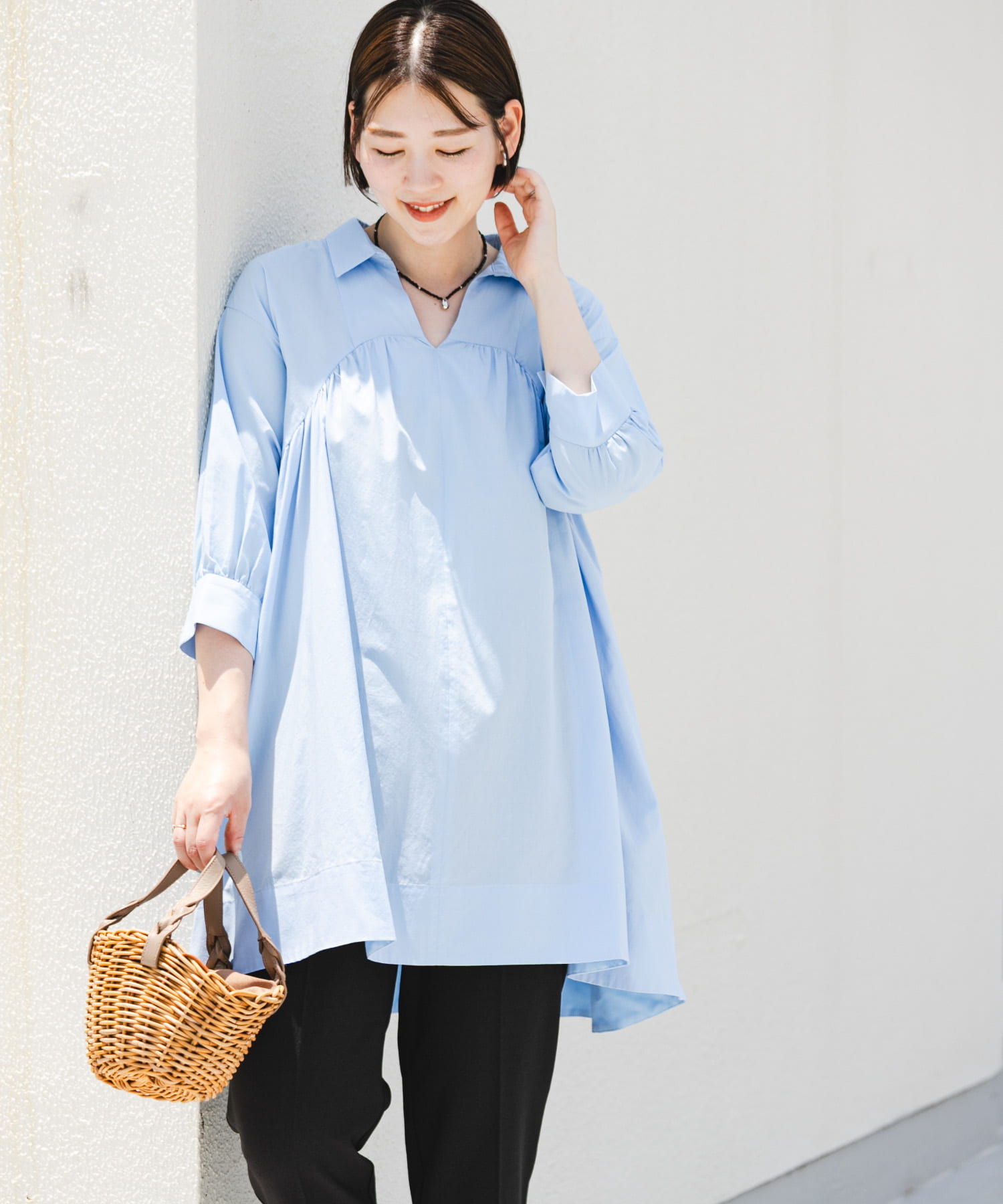 F by ROSSO　ボリュームシャツチュニック