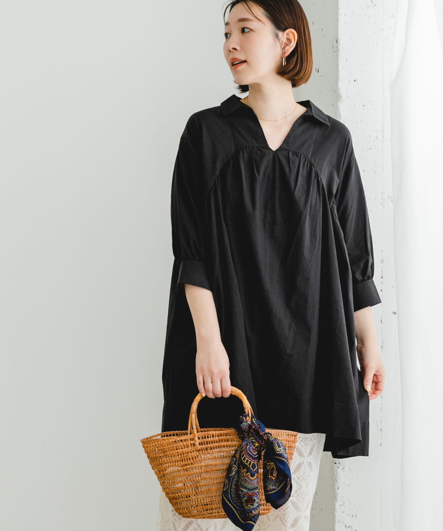 F by ROSSO　ボリュームシャツチュニック